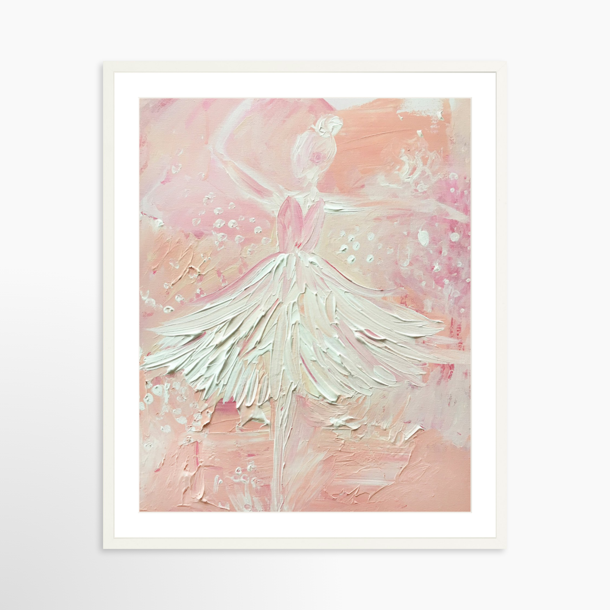 24x30 / White Frame + White Mat