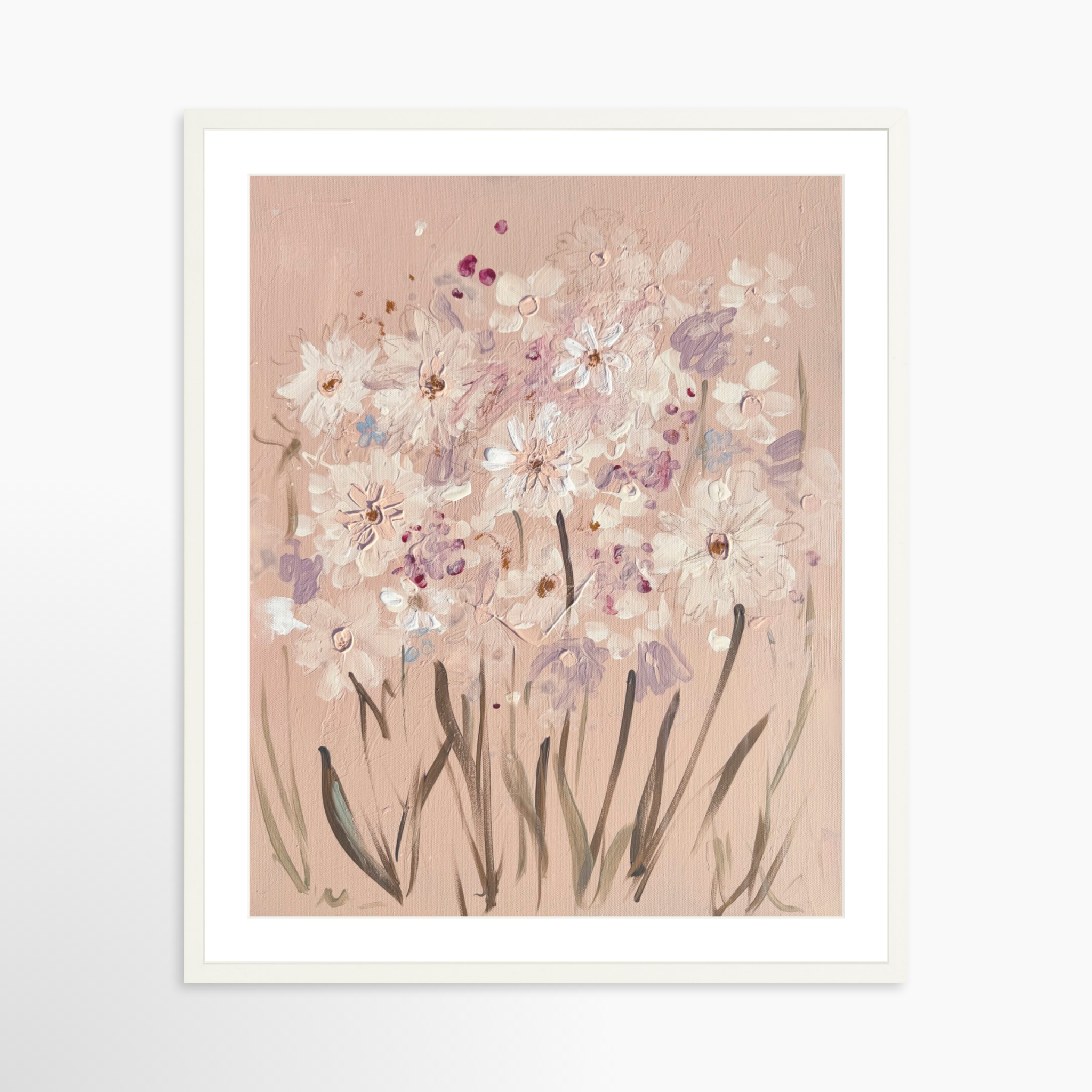 24x30 / White Frame + White Mat