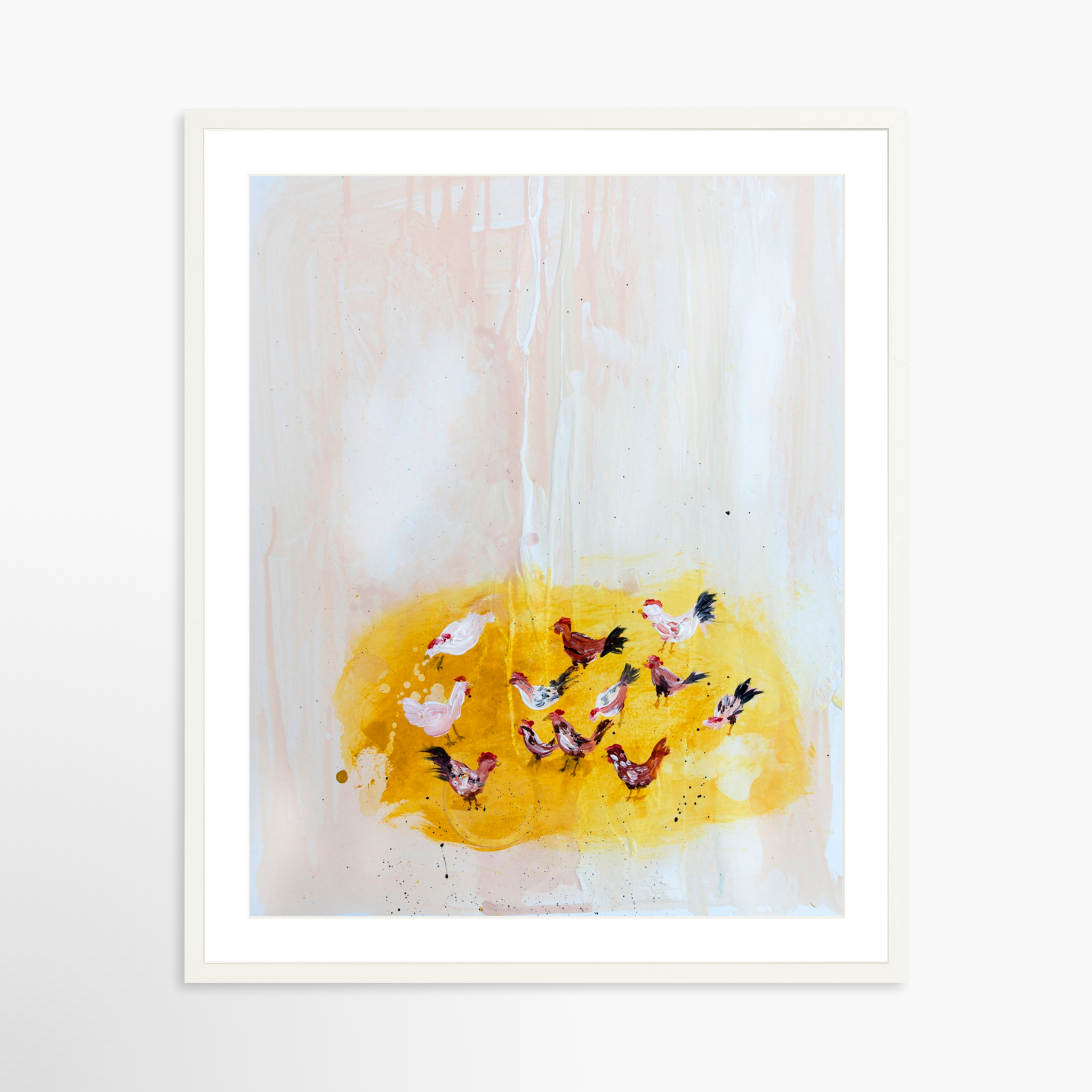 24x30 / White Frame + White Mat