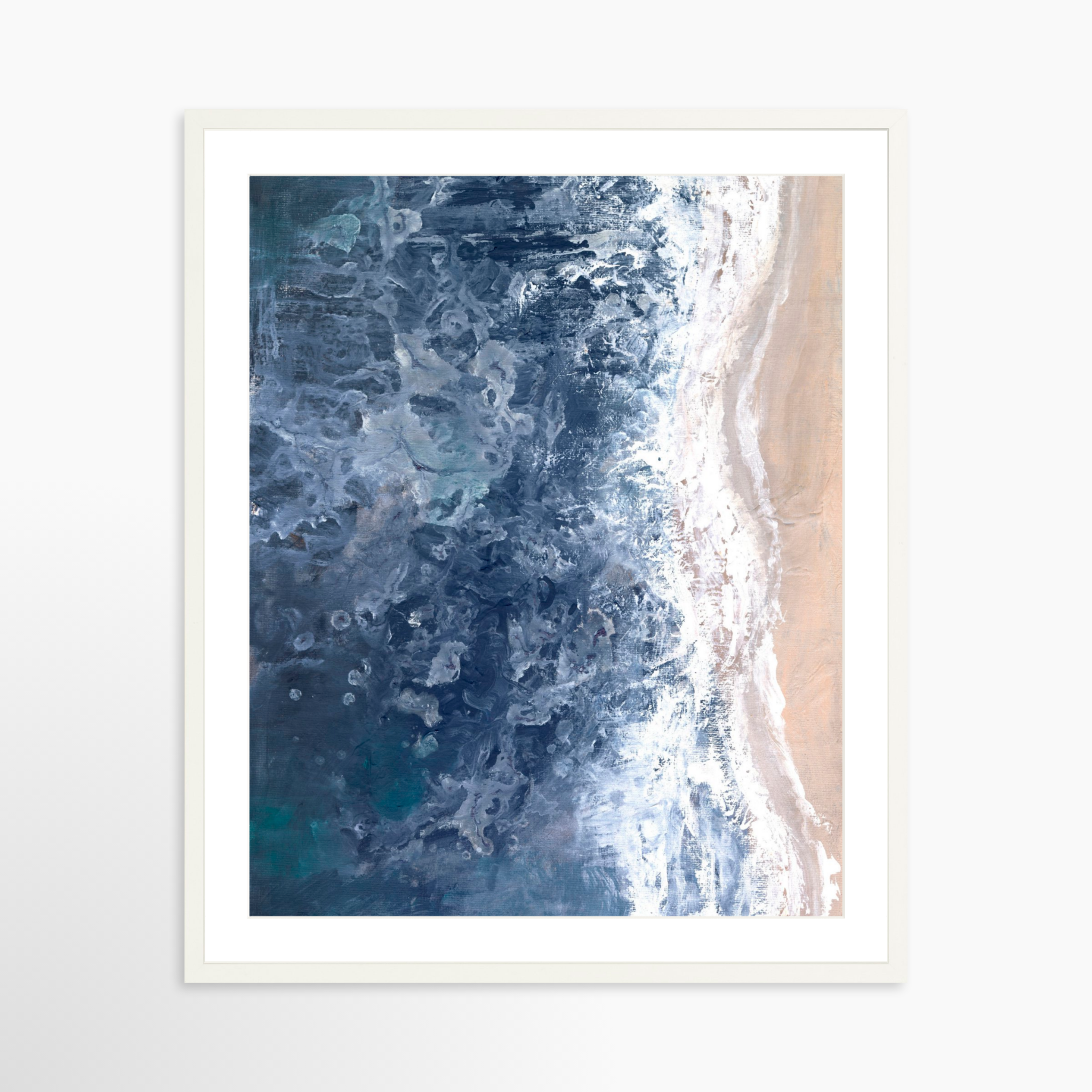 24x30 / White Frame + White Mat