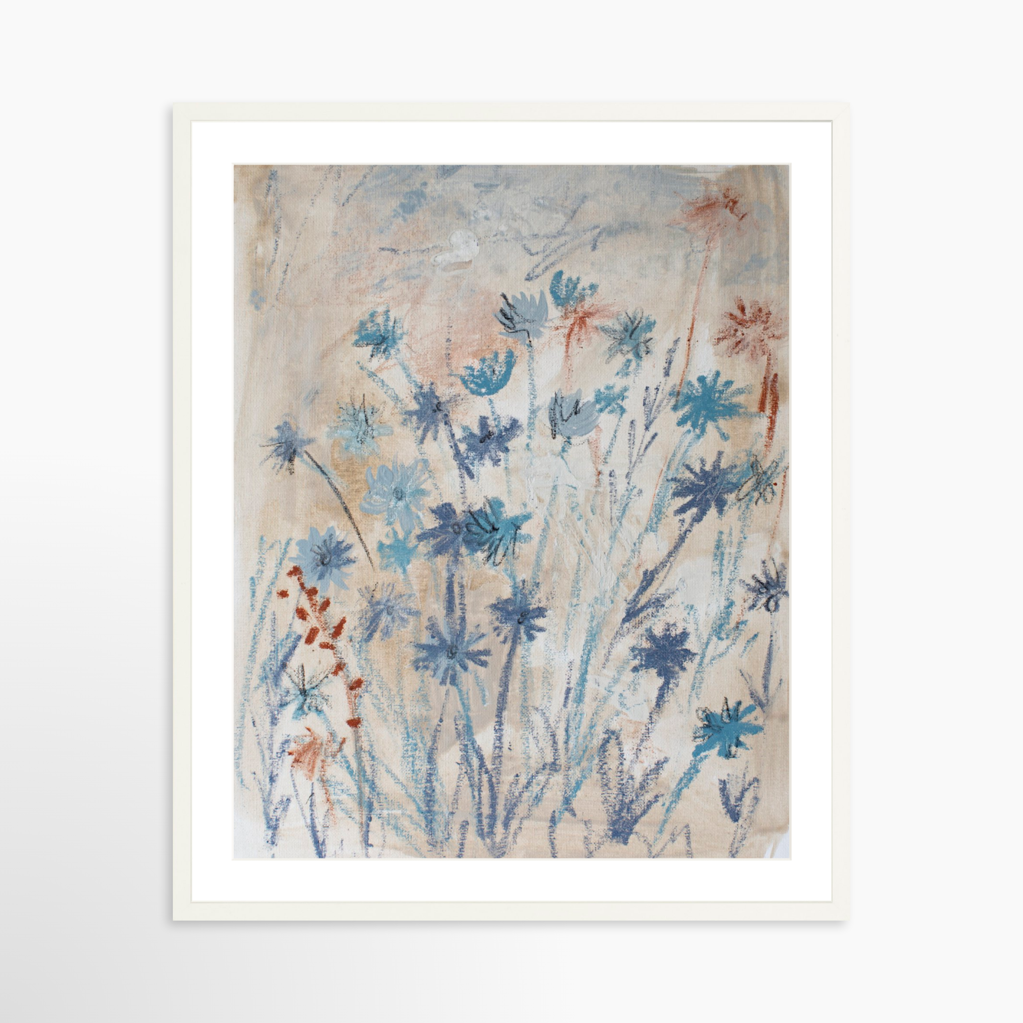 24x30 / White Frame + White Mat