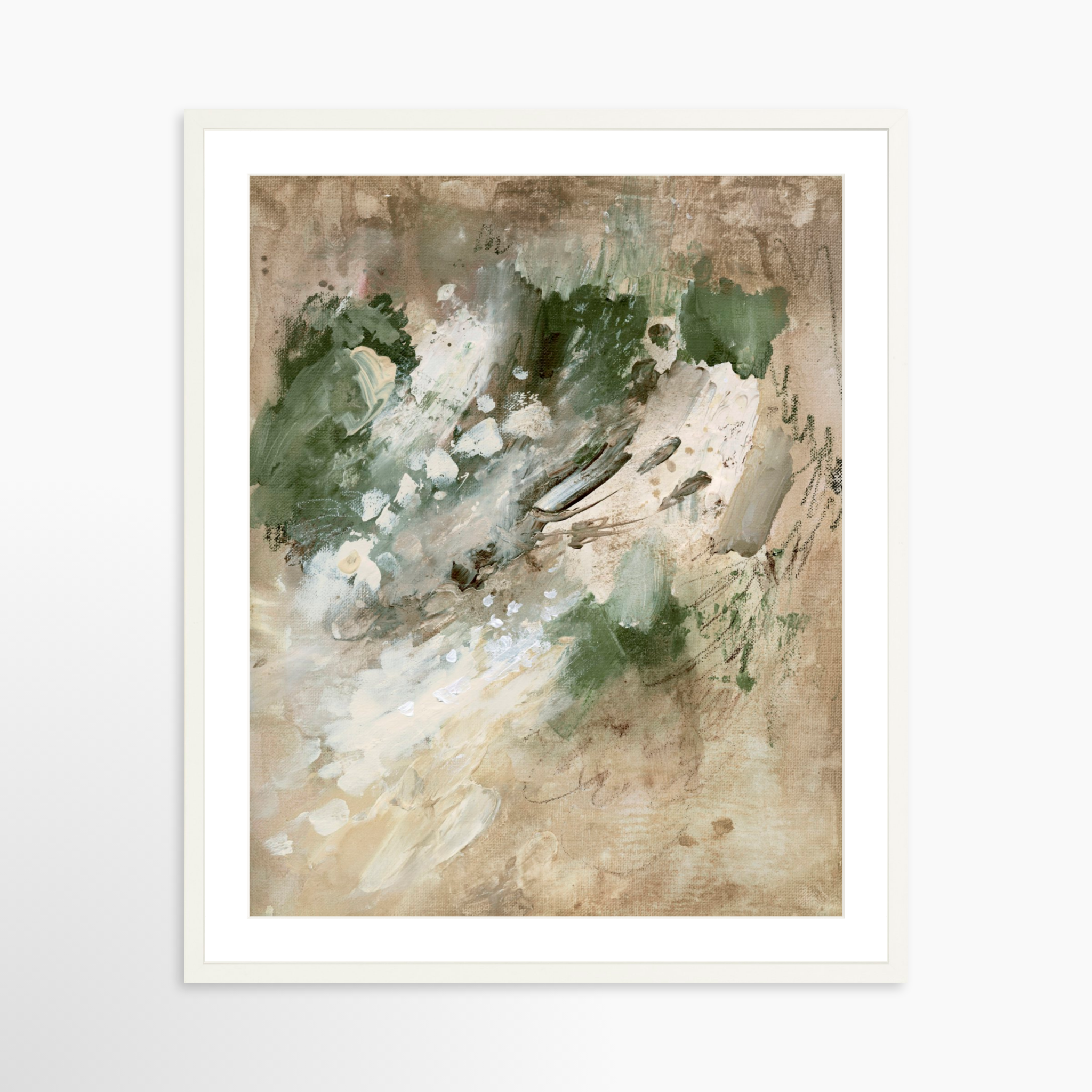 24x30 / White Frame + White Mat