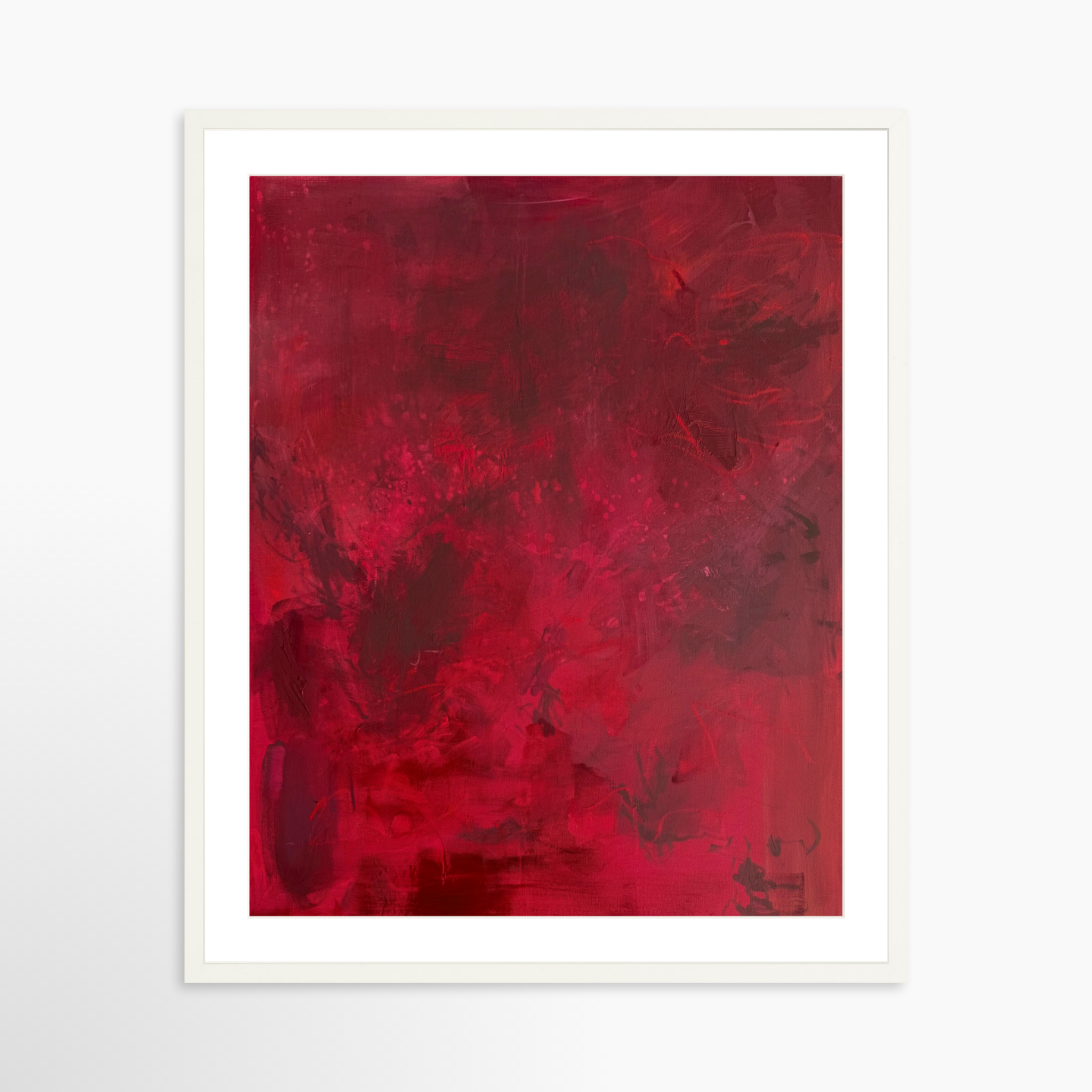 24x30 / White Frame + White Mat