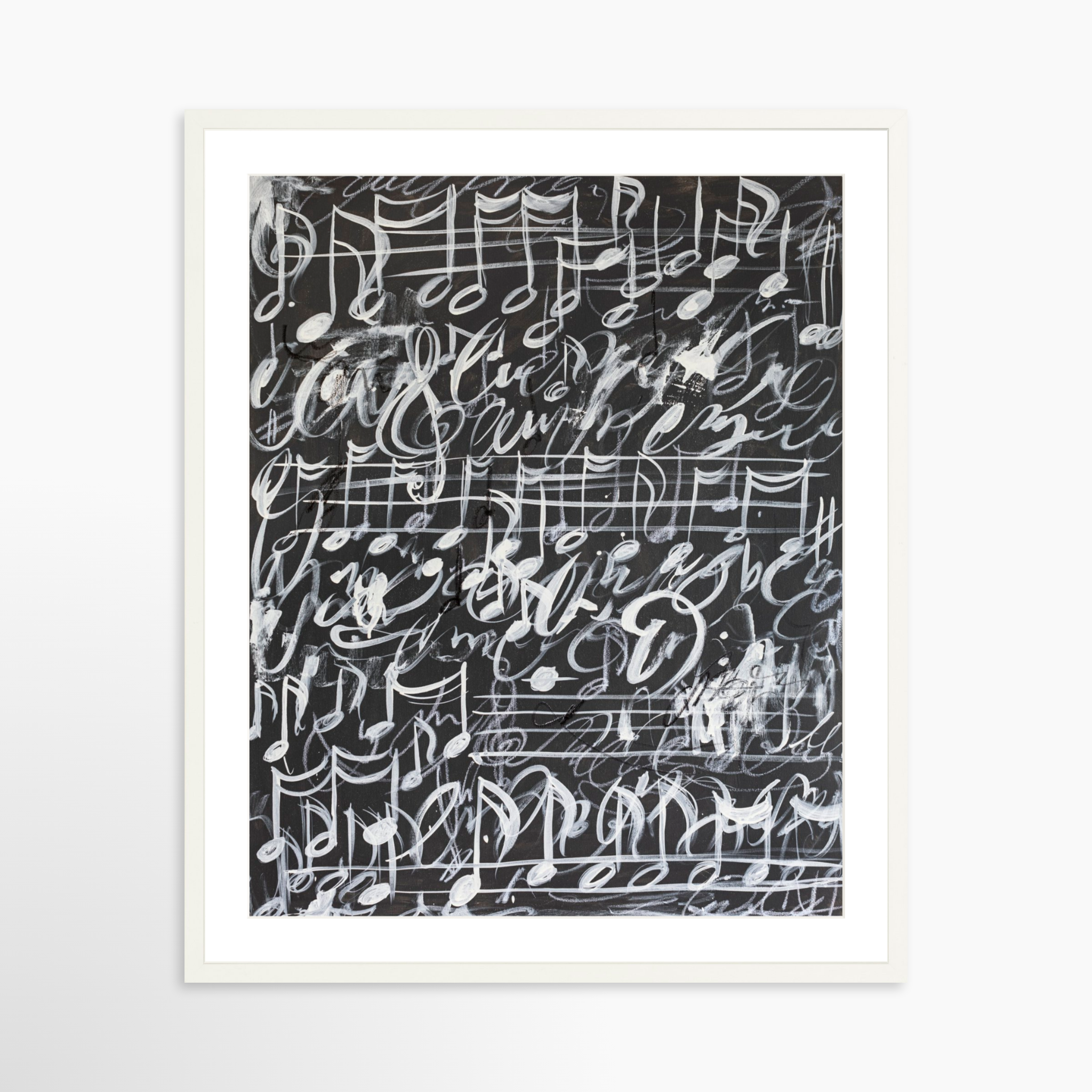 24x30 / White Frame + White Mat