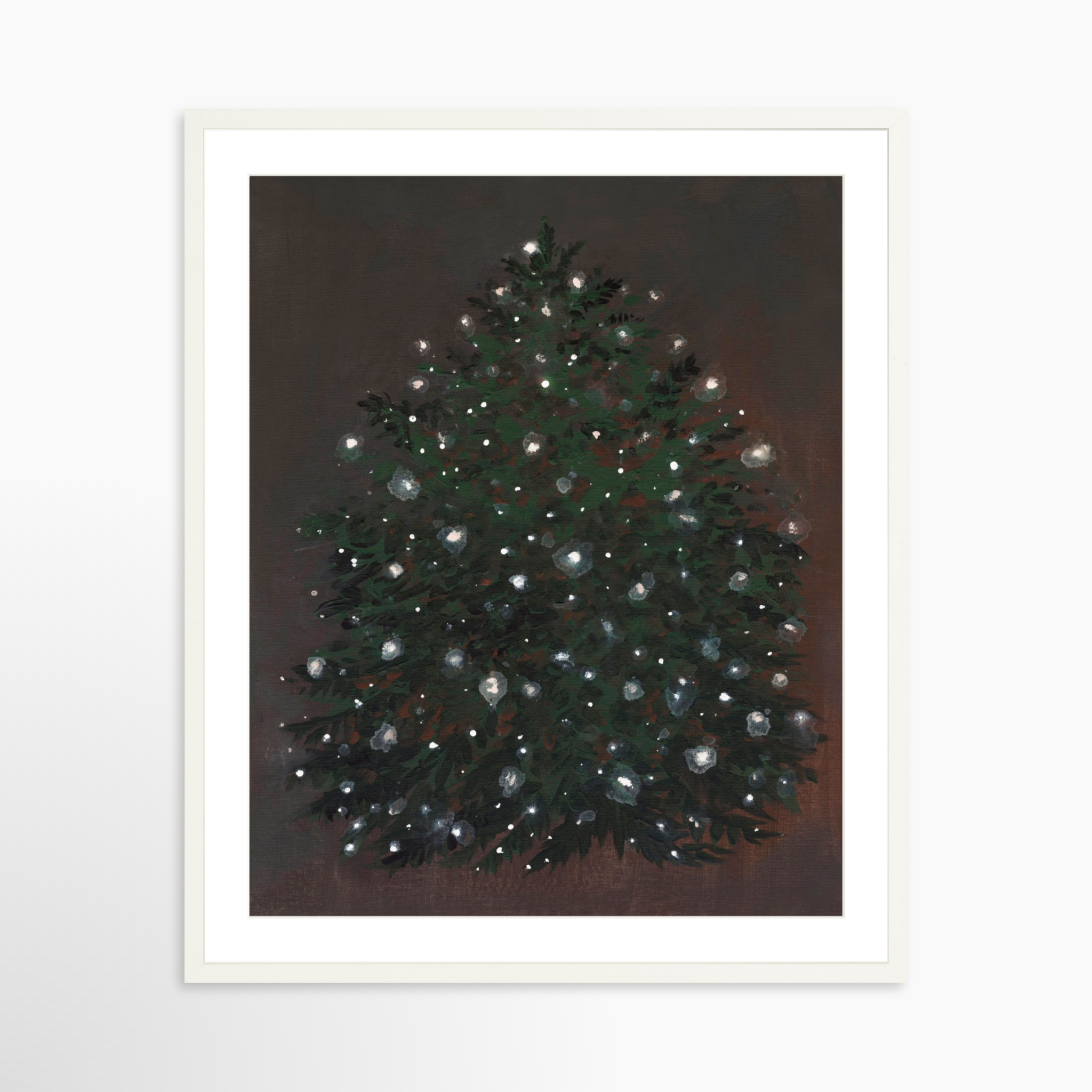24x30 / White Frame + White Mat