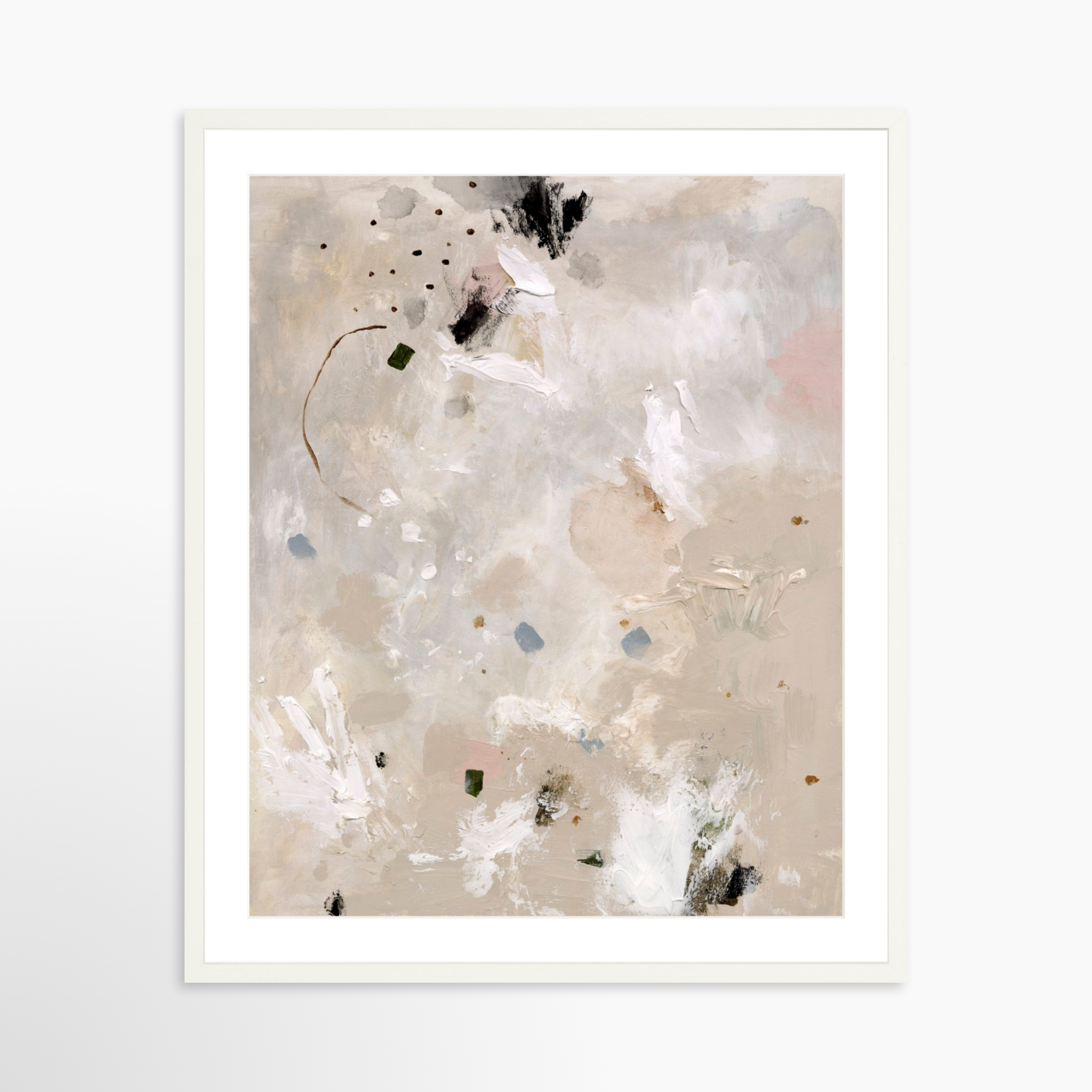 24x30 / White Frame + White Mat