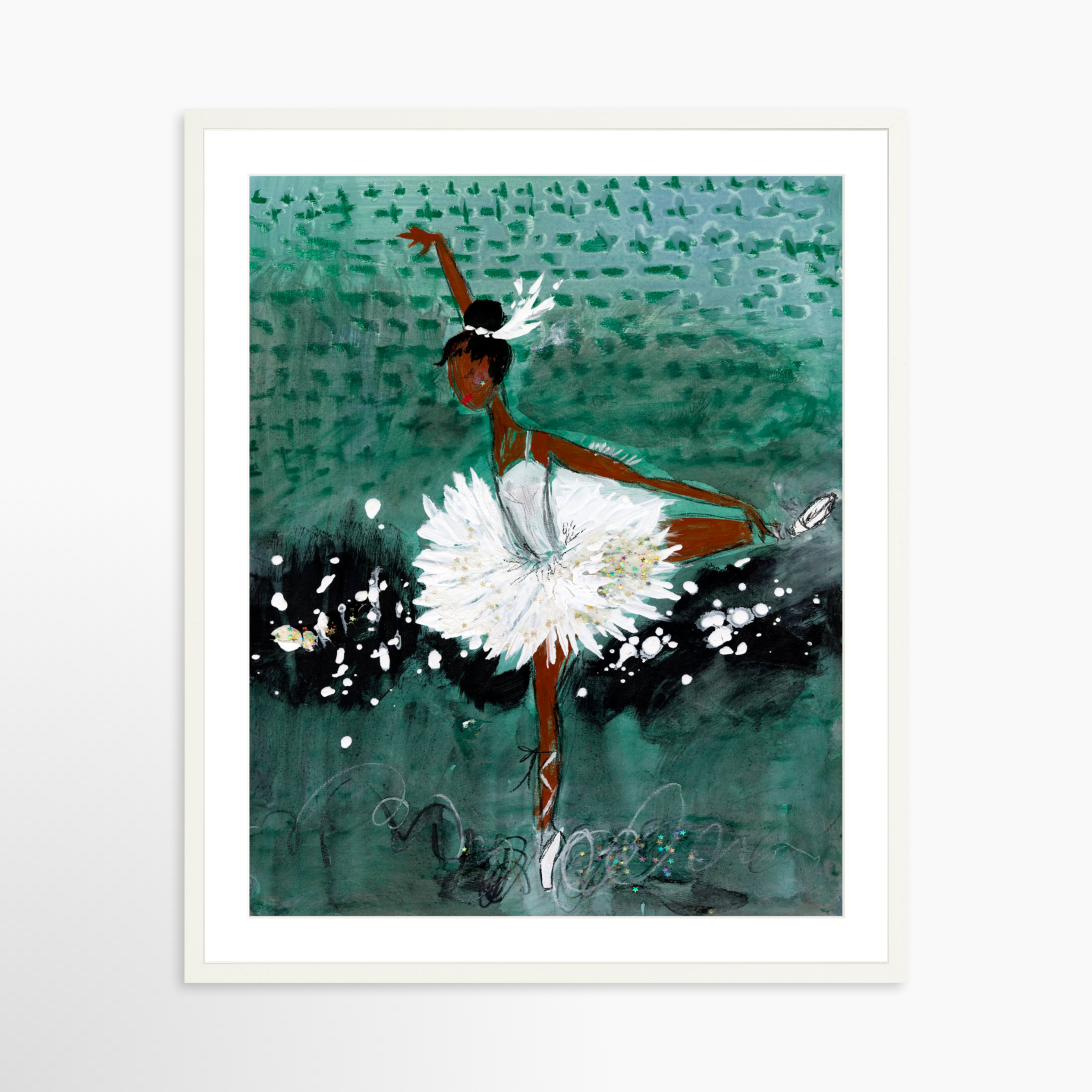 24x30 / White Frame + White Mat