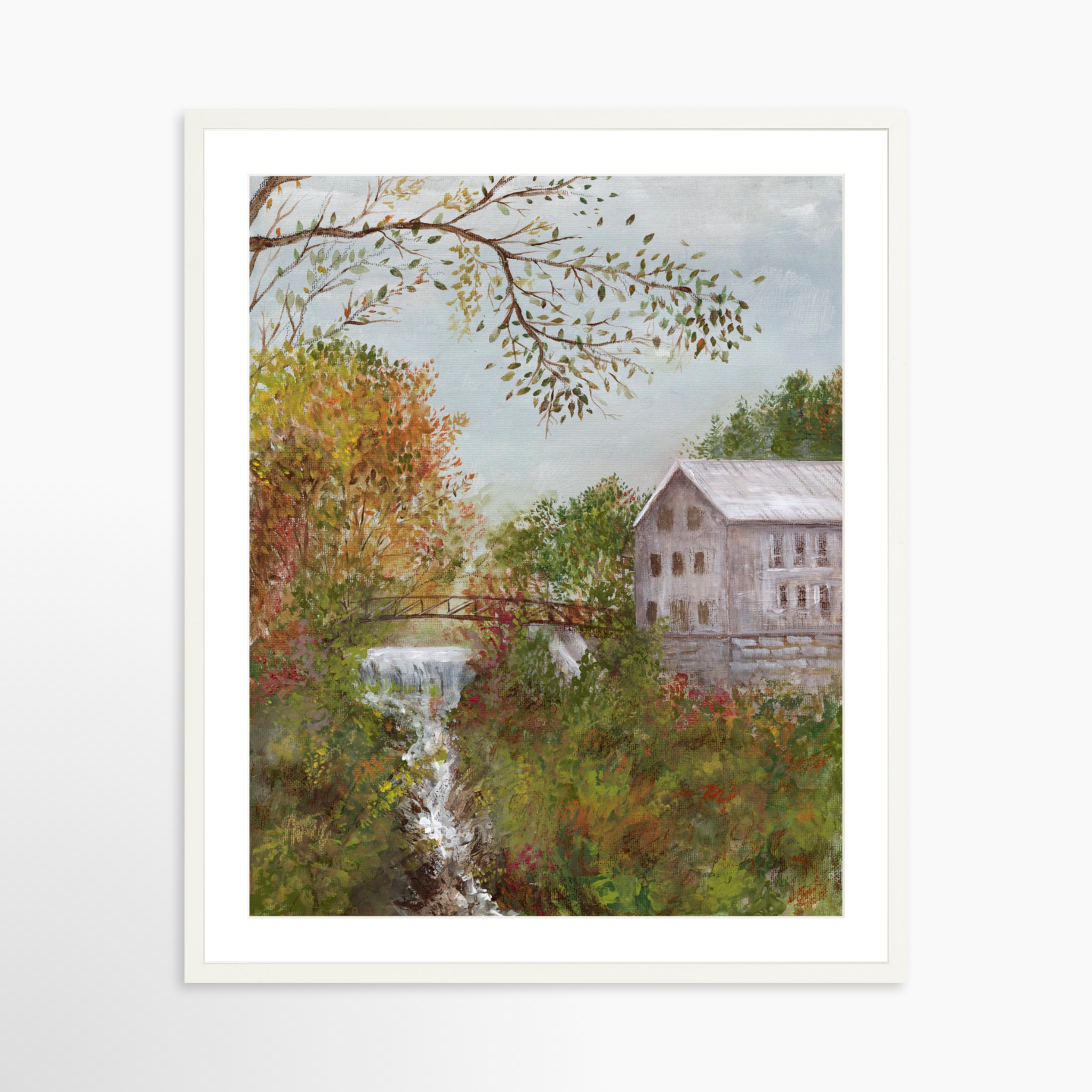 24x30 / White Frame + White Mat