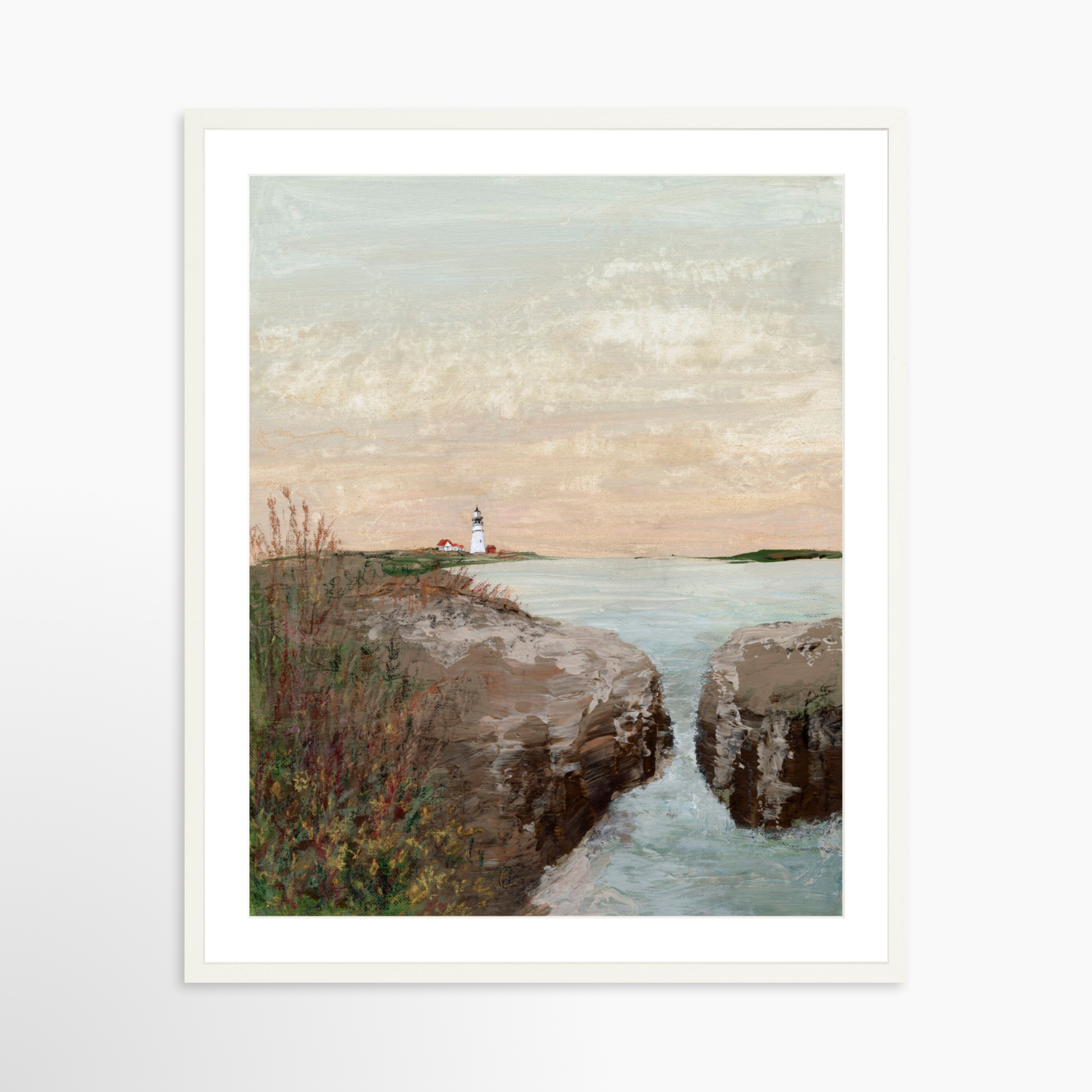 24x30 / White Frame + White Mat