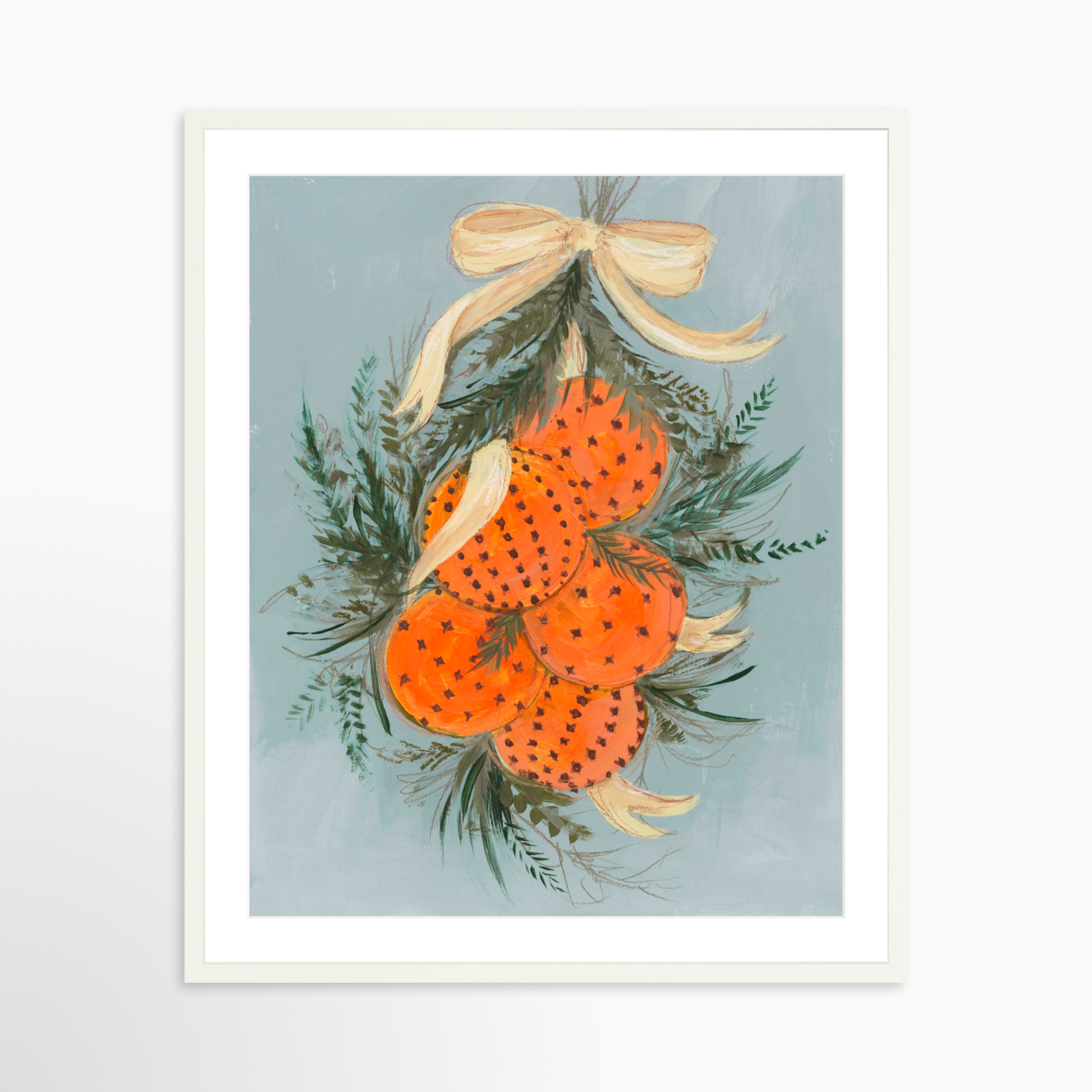 24x30 / White Frame + White Mat