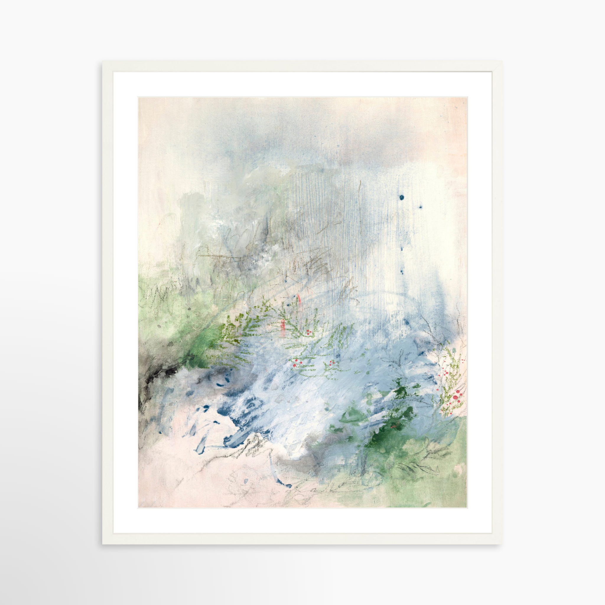 24x30 / White Frame + White Mat