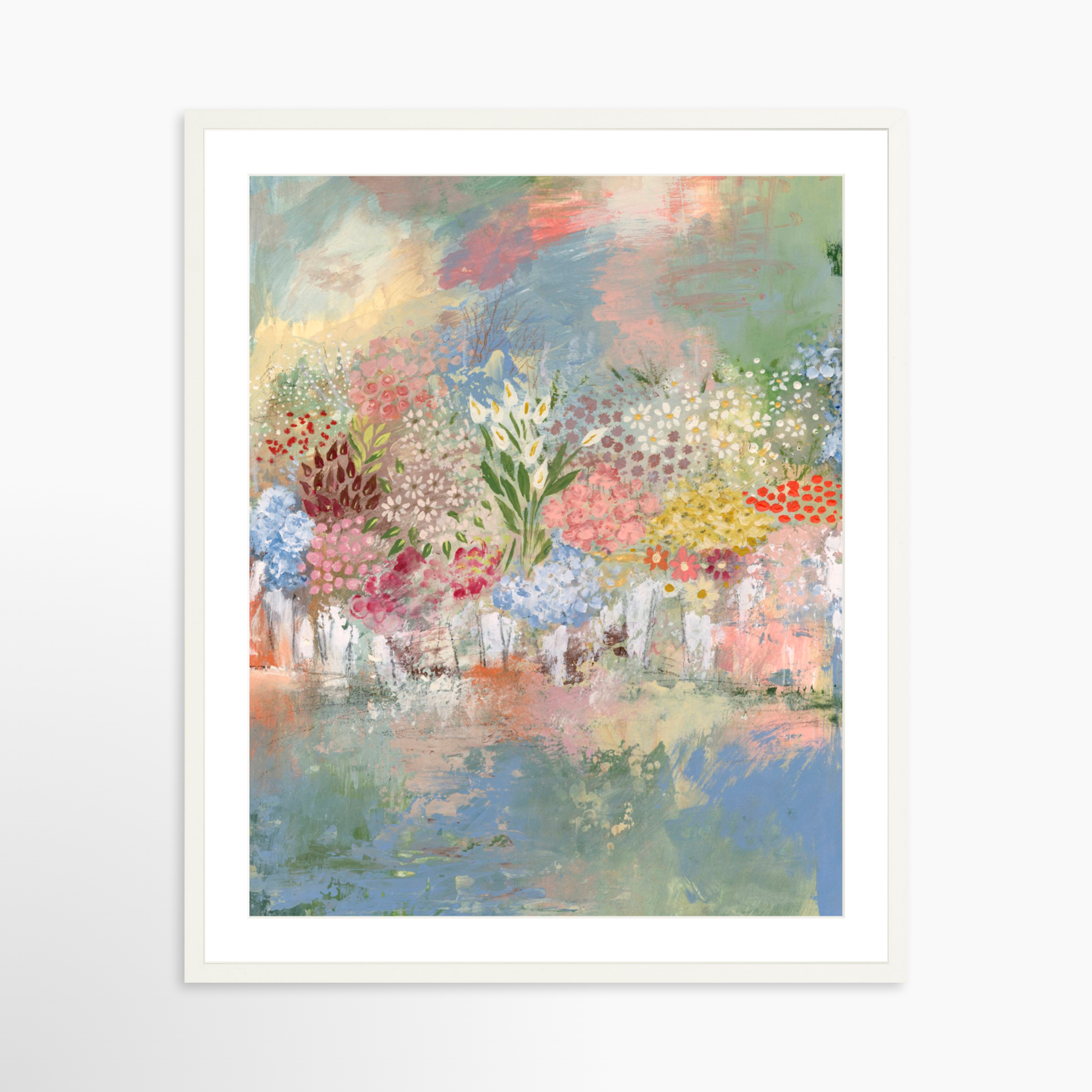 24x30 / White Frame + White Mat