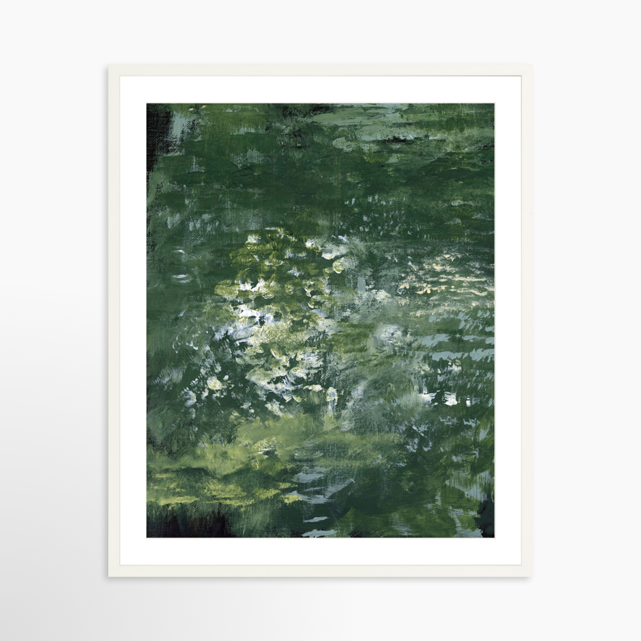 24x30 / White Frame + White Mat