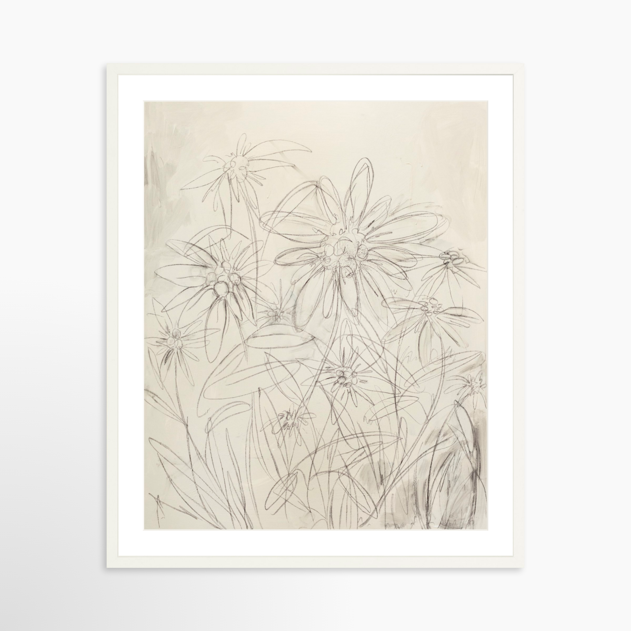 24x30 / White Frame + White Mat