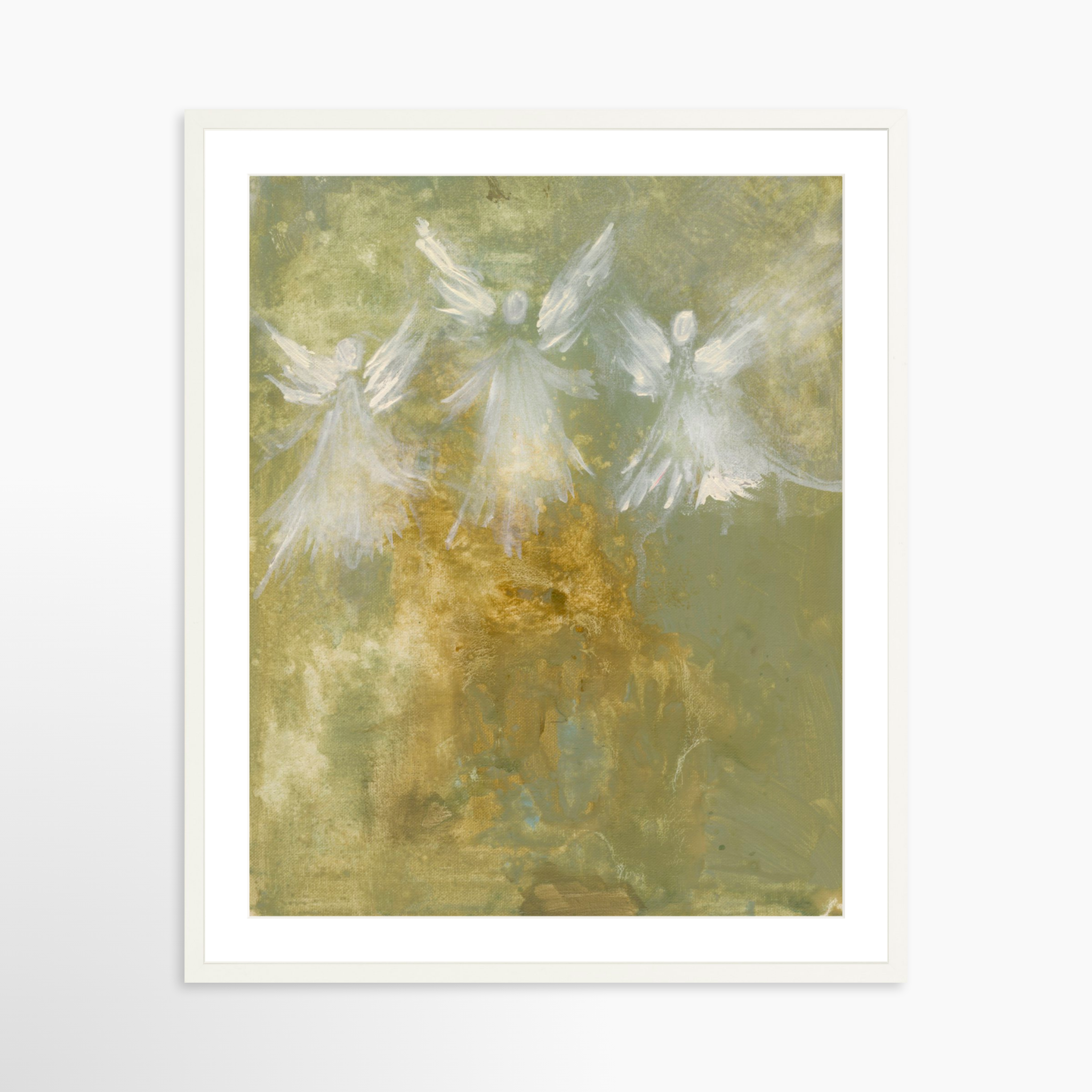 24x30 / White Frame + White Mat