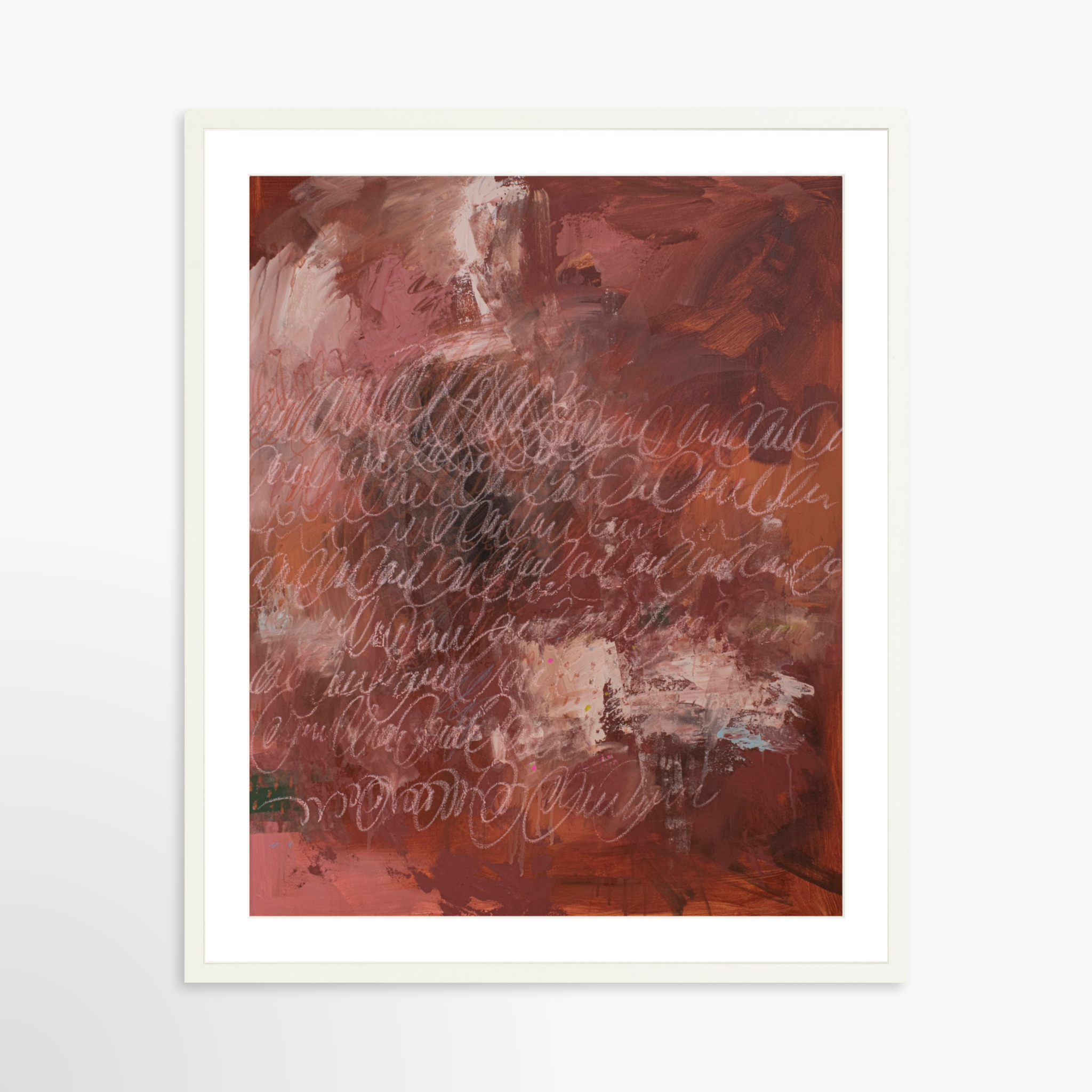 24x30 / White Frame + White Mat