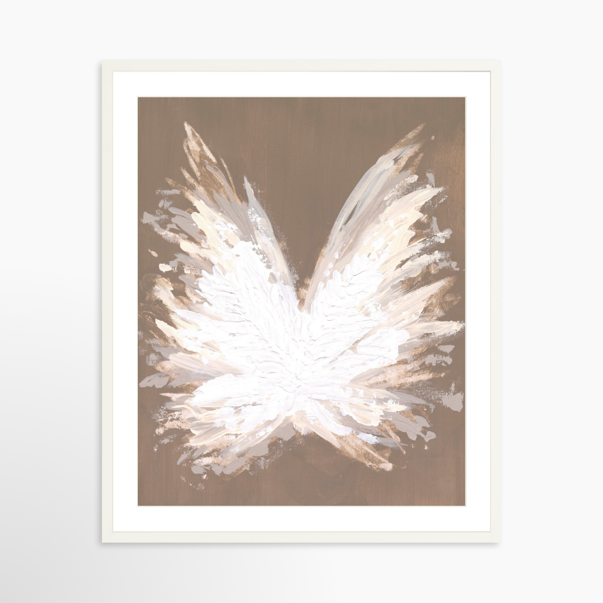 24x30 / White Frame + White Mat
