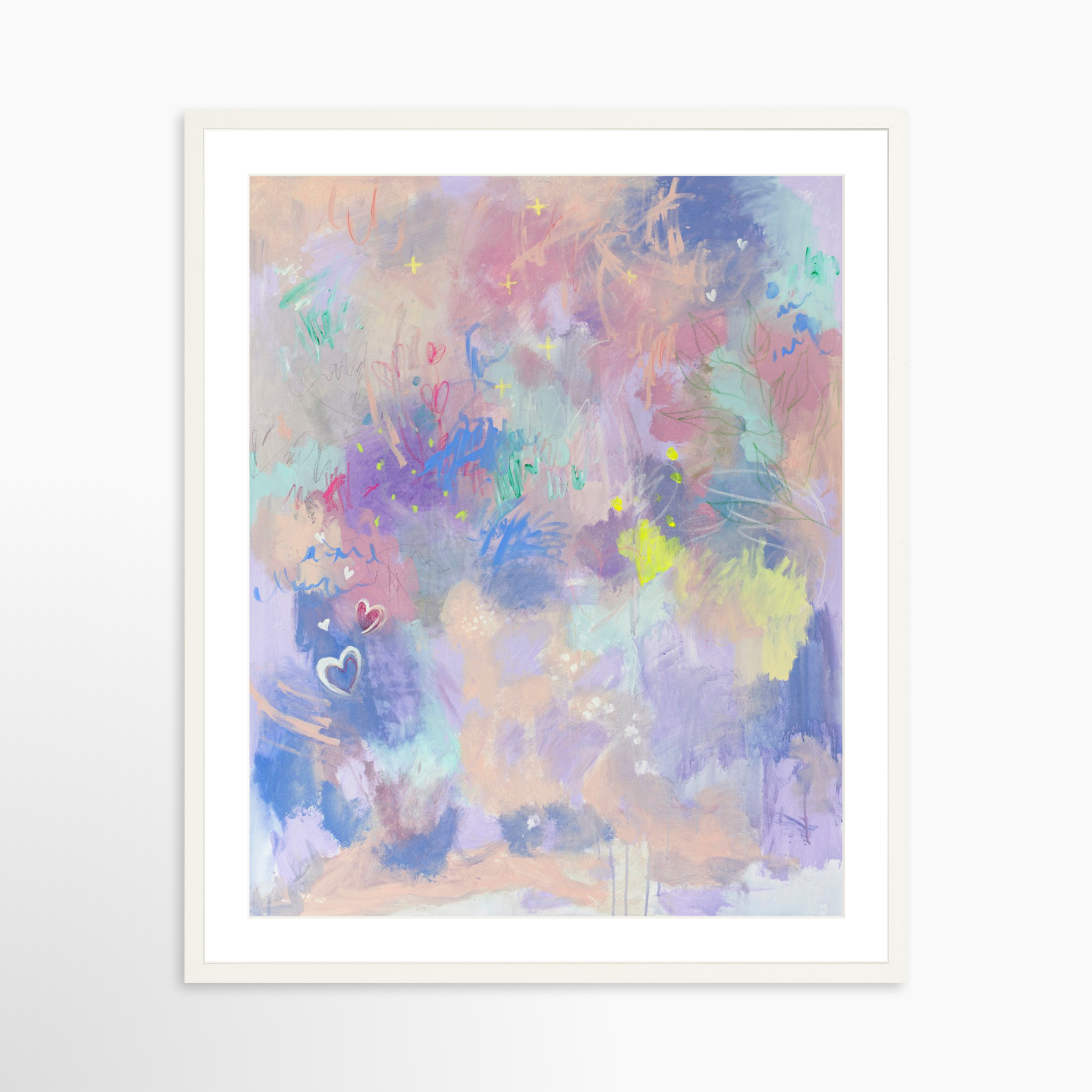 24x30 / White Frame + White Mat