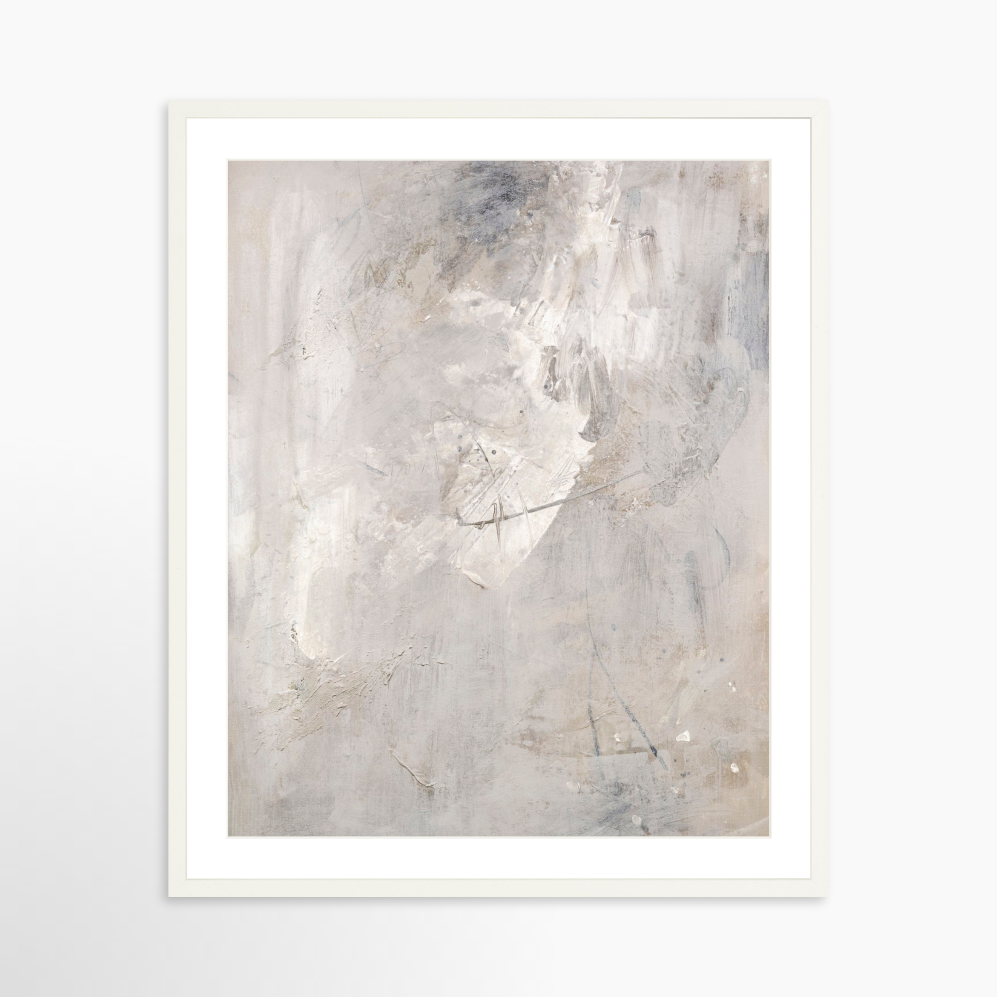 24x30 / White Frame + White Mat