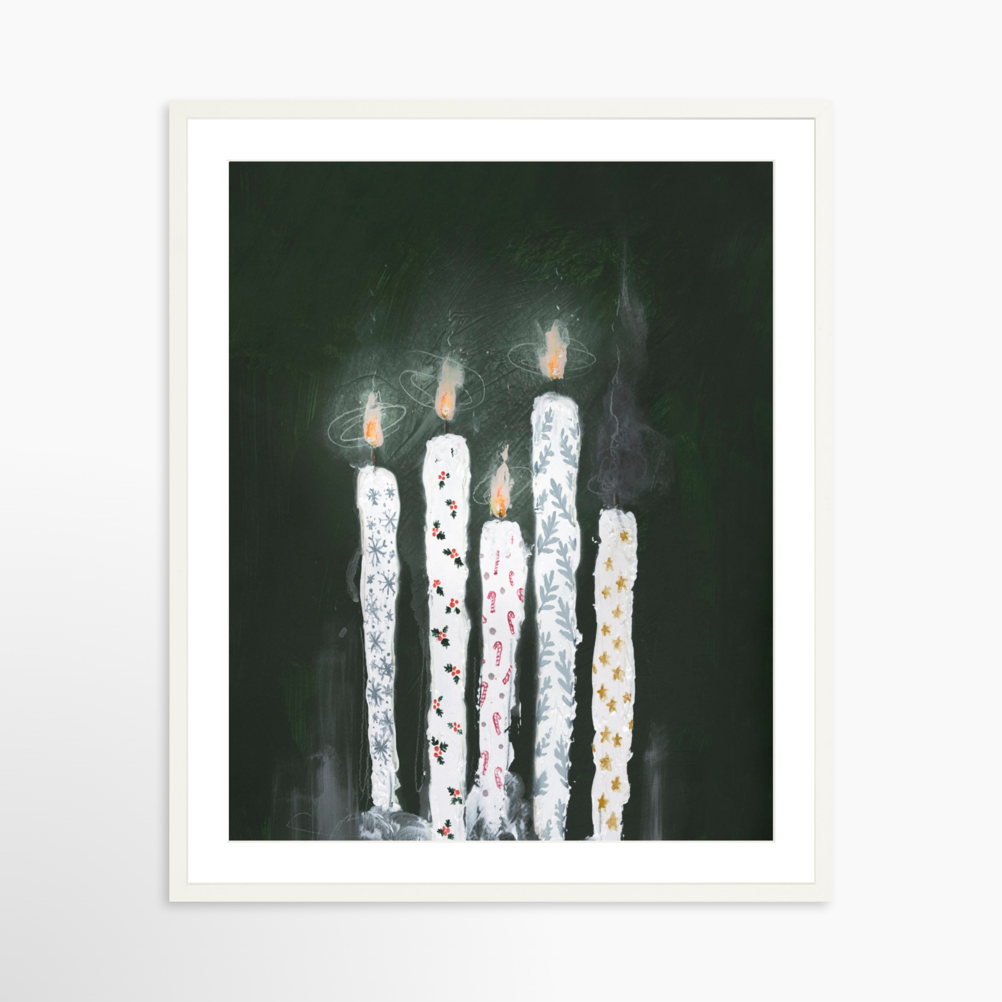 24x30 / White Frame + White Mat