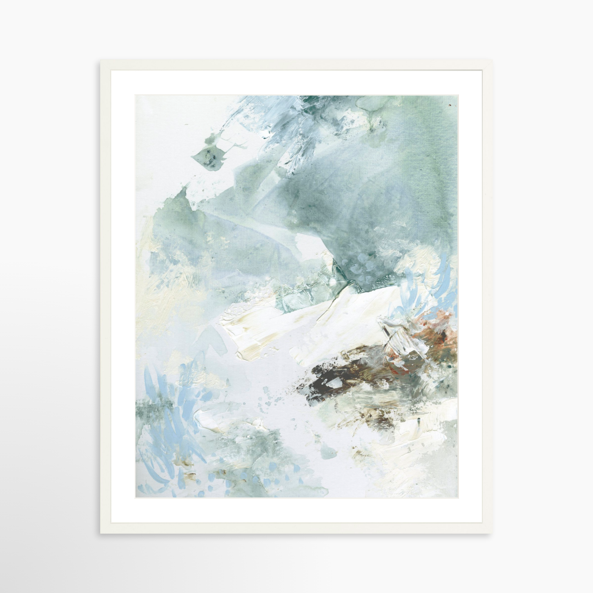 24x30 / White Frame + White Mat