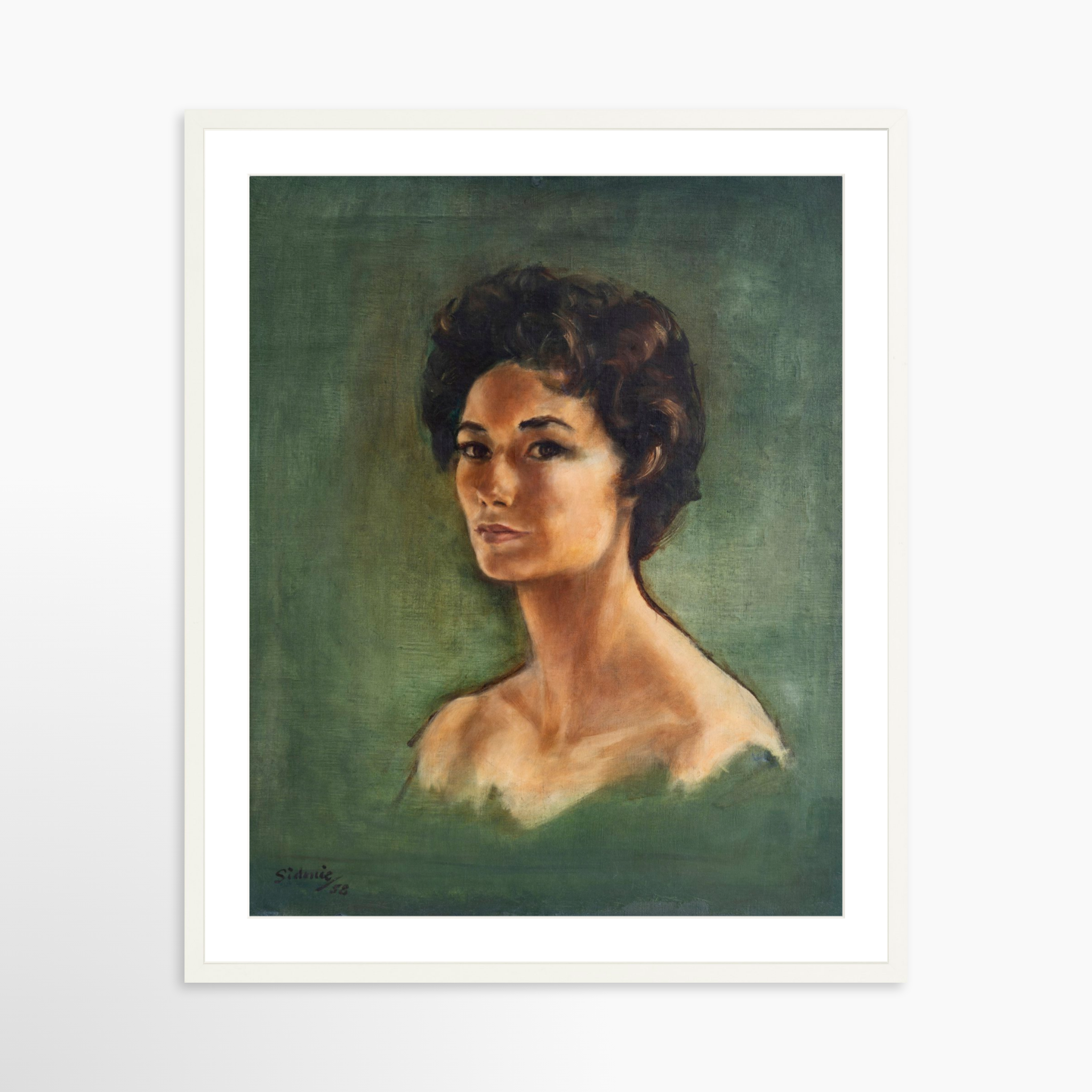 24x30 / White Frame + White Mat