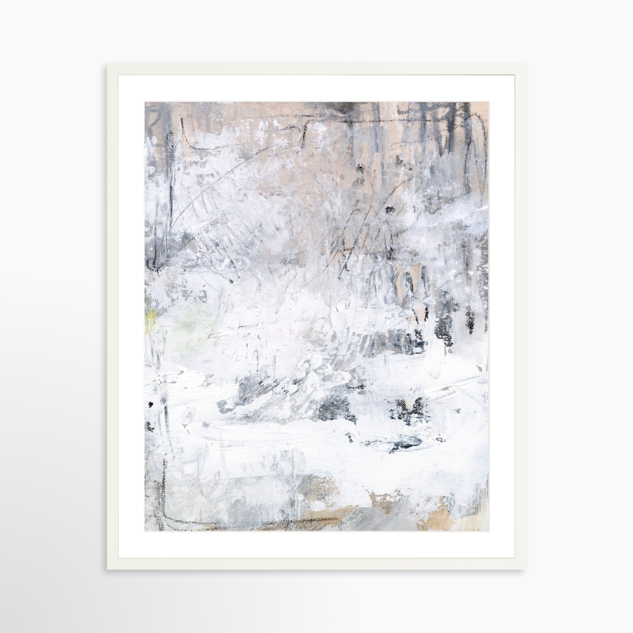 24x30 / White Frame + White Mat