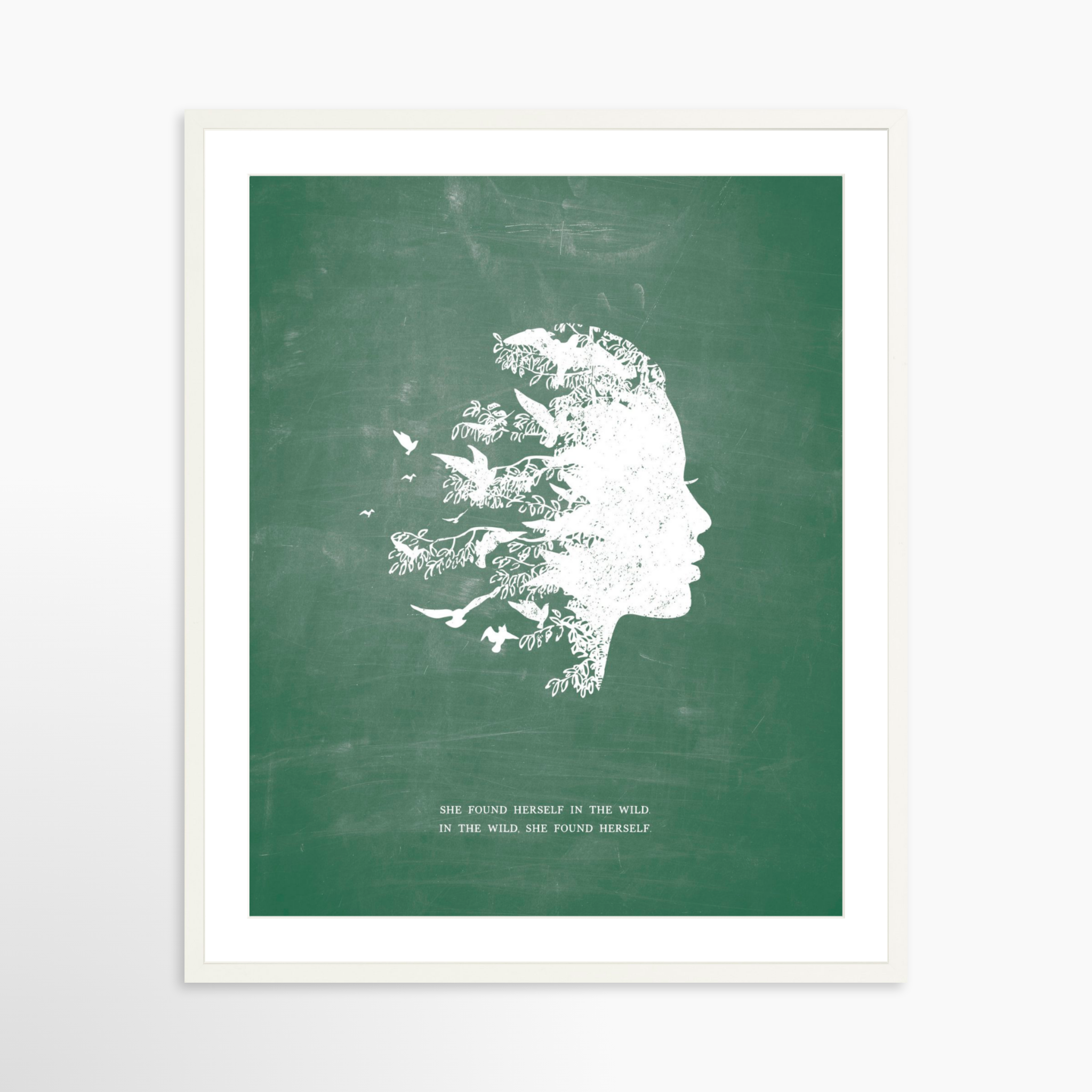 24x30 / White Frame + White Mat