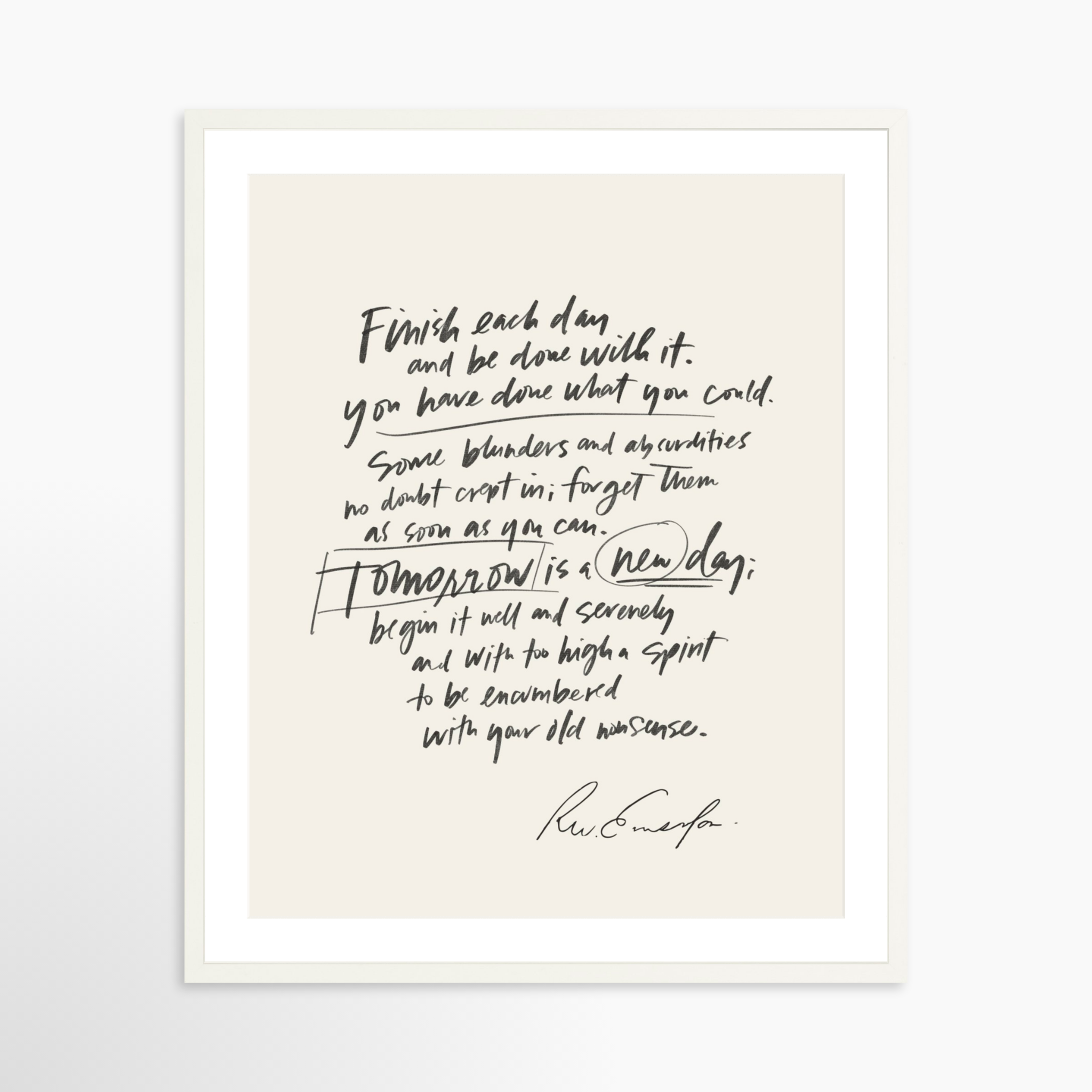 24x30 / White Frame + White Mat