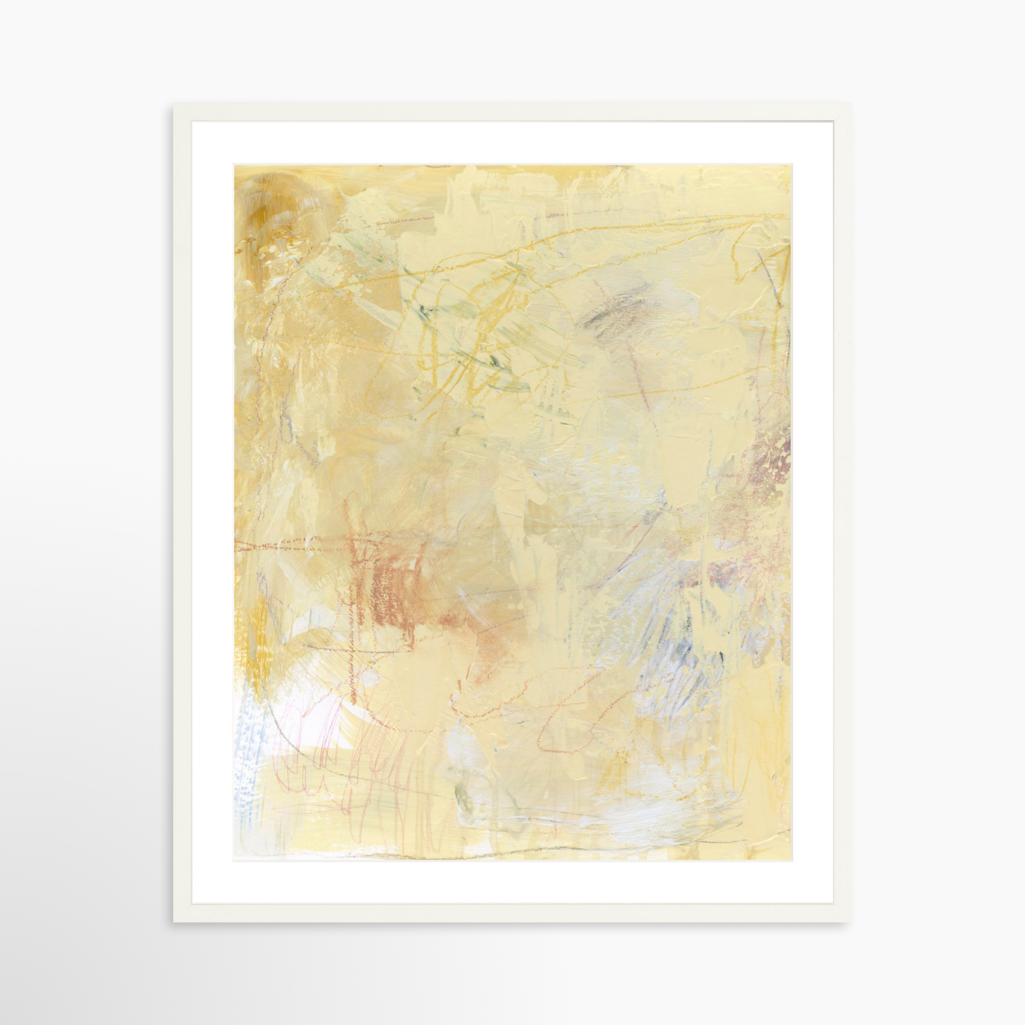 24x30 / White Frame + White Mat