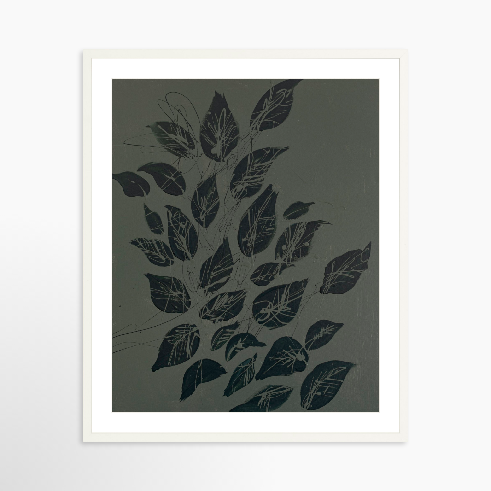 24x30 / White Frame + White Mat