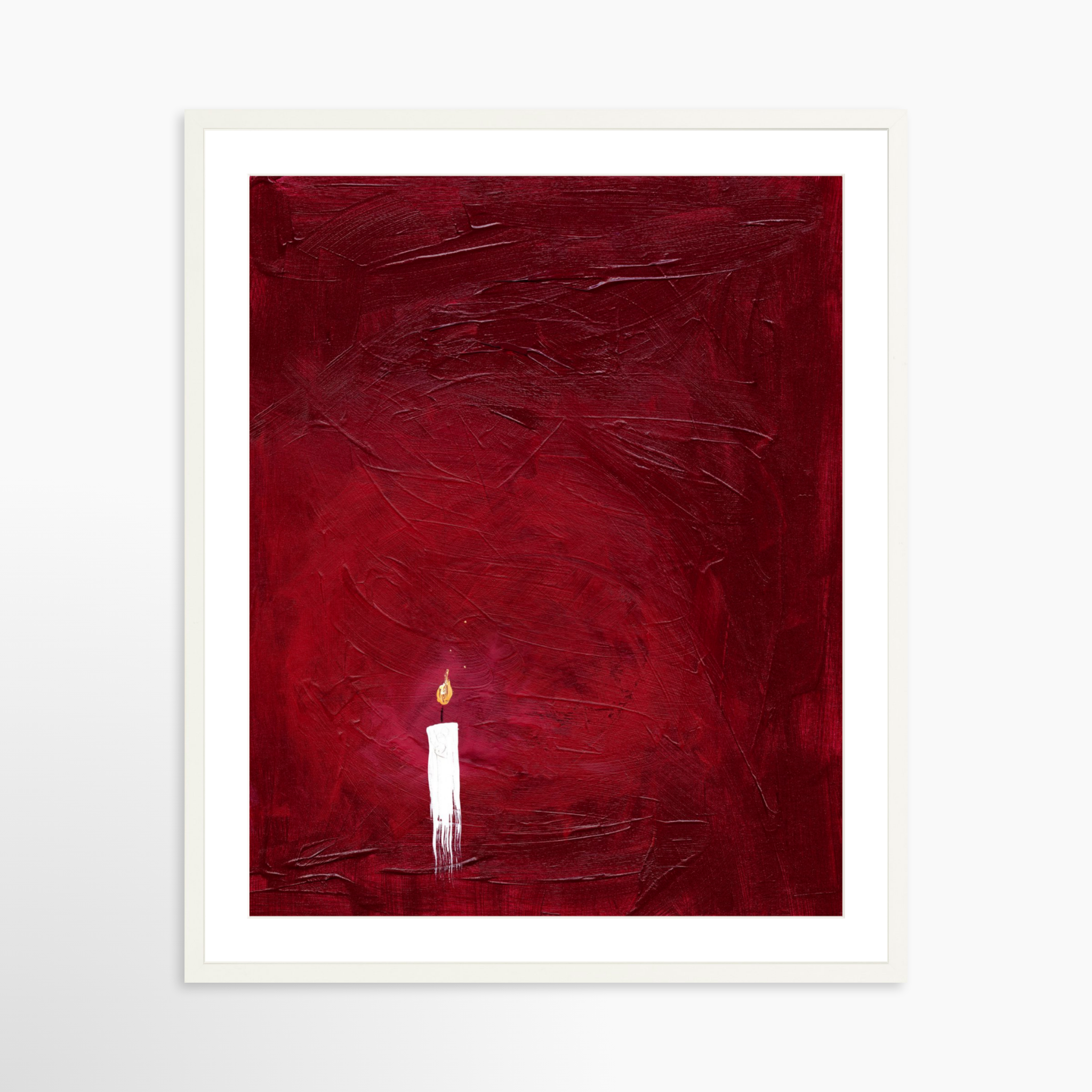 24x30 / White Frame + White Mat