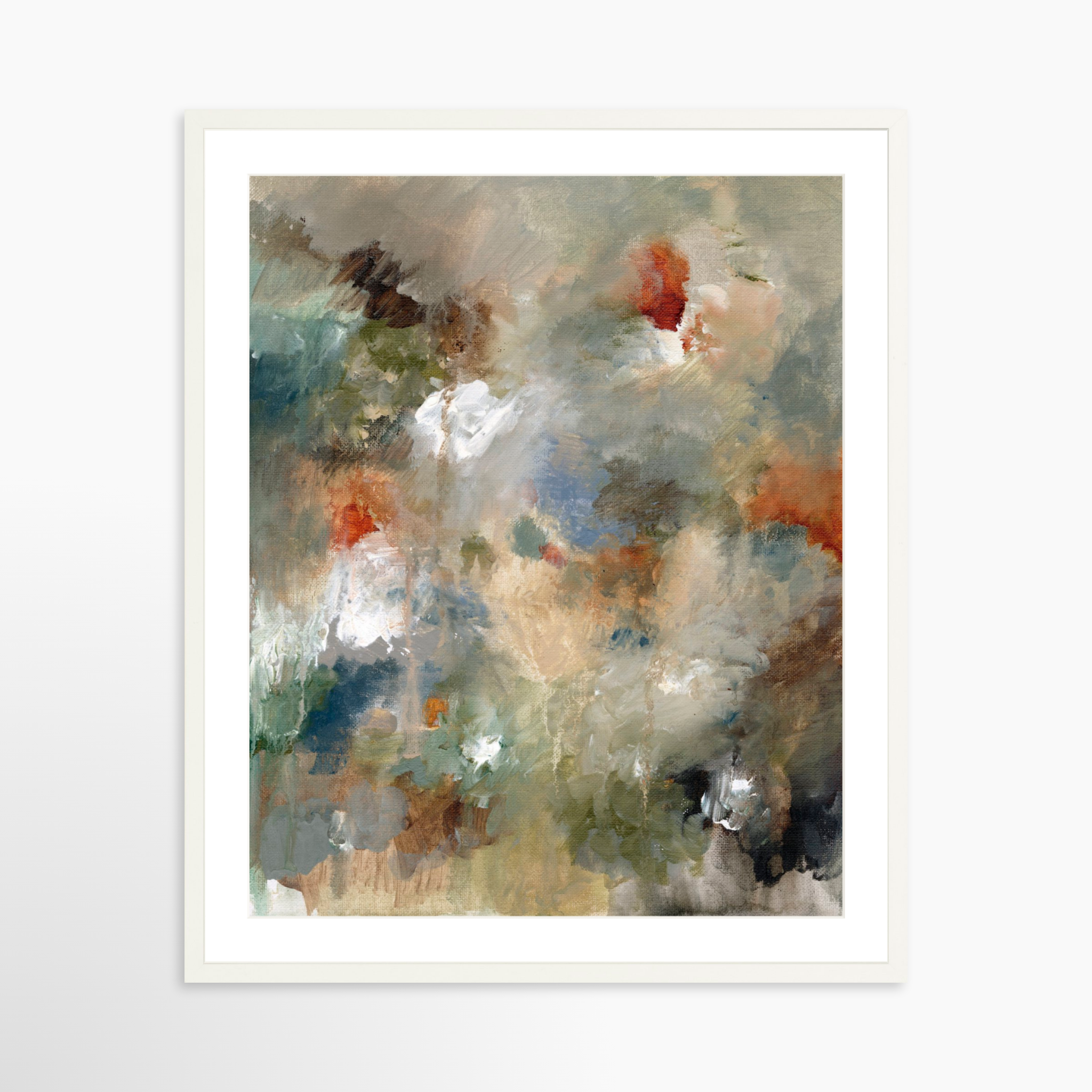 24x30 / White Frame + White Mat