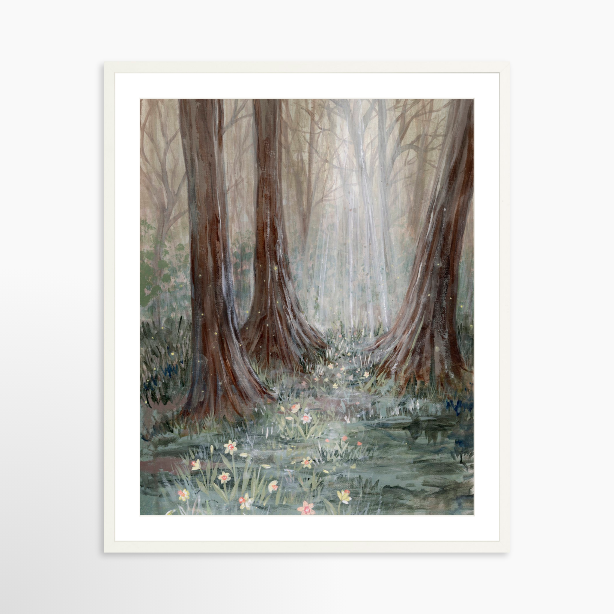 24x30 / White Frame + White Mat