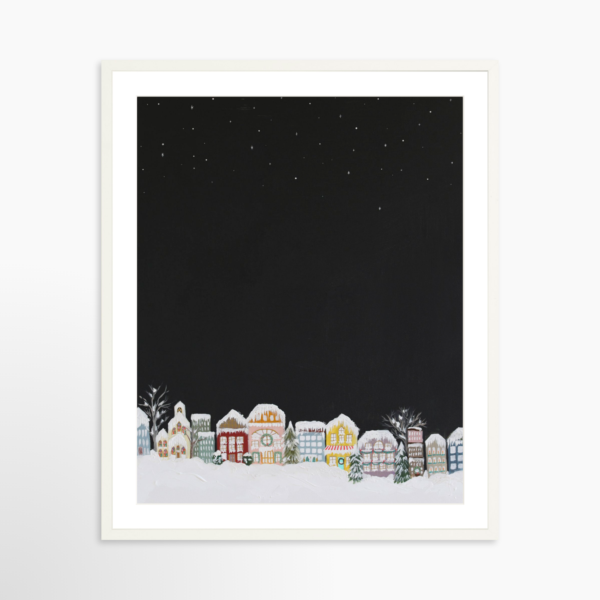 24x30 / White Frame + White Mat