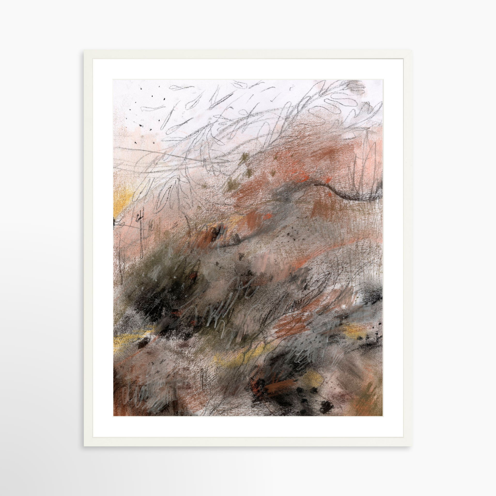 24x30 / White Frame + White Mat