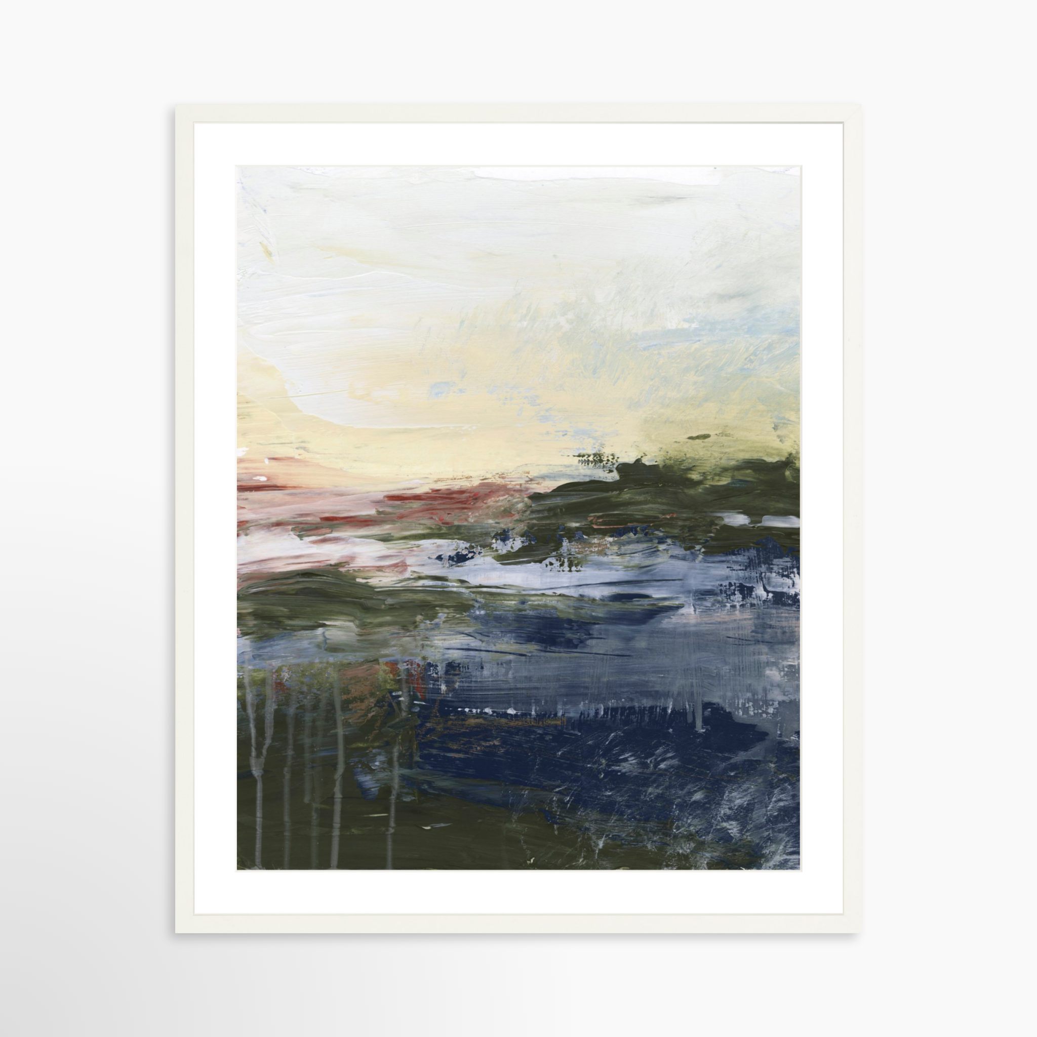 24x30 / White Frame + White Mat