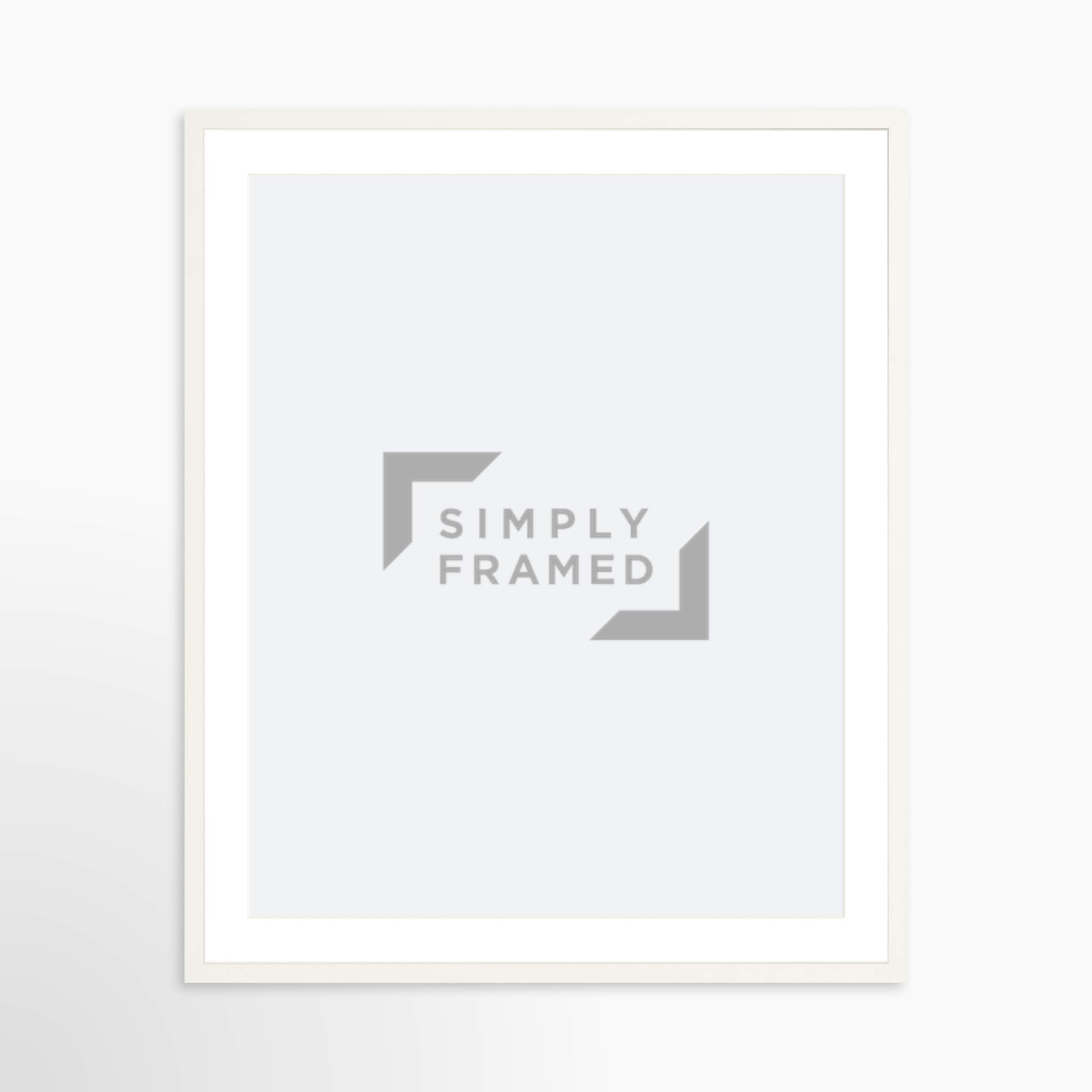 24x30 / White Frame + White Mat