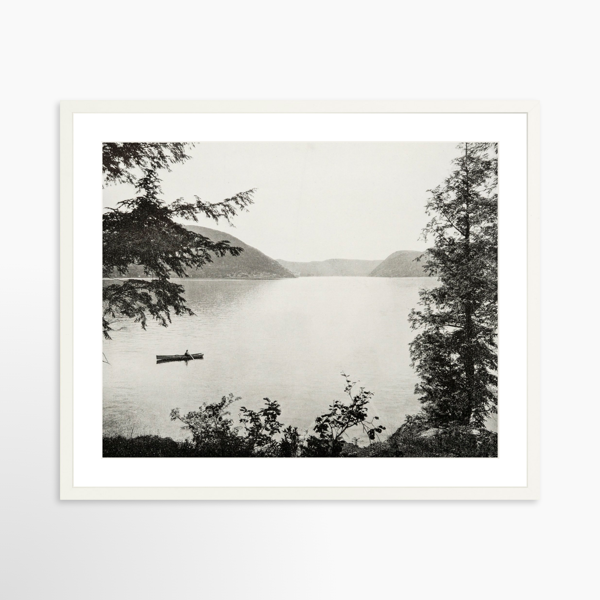 25x20 / White Frame + White Mat