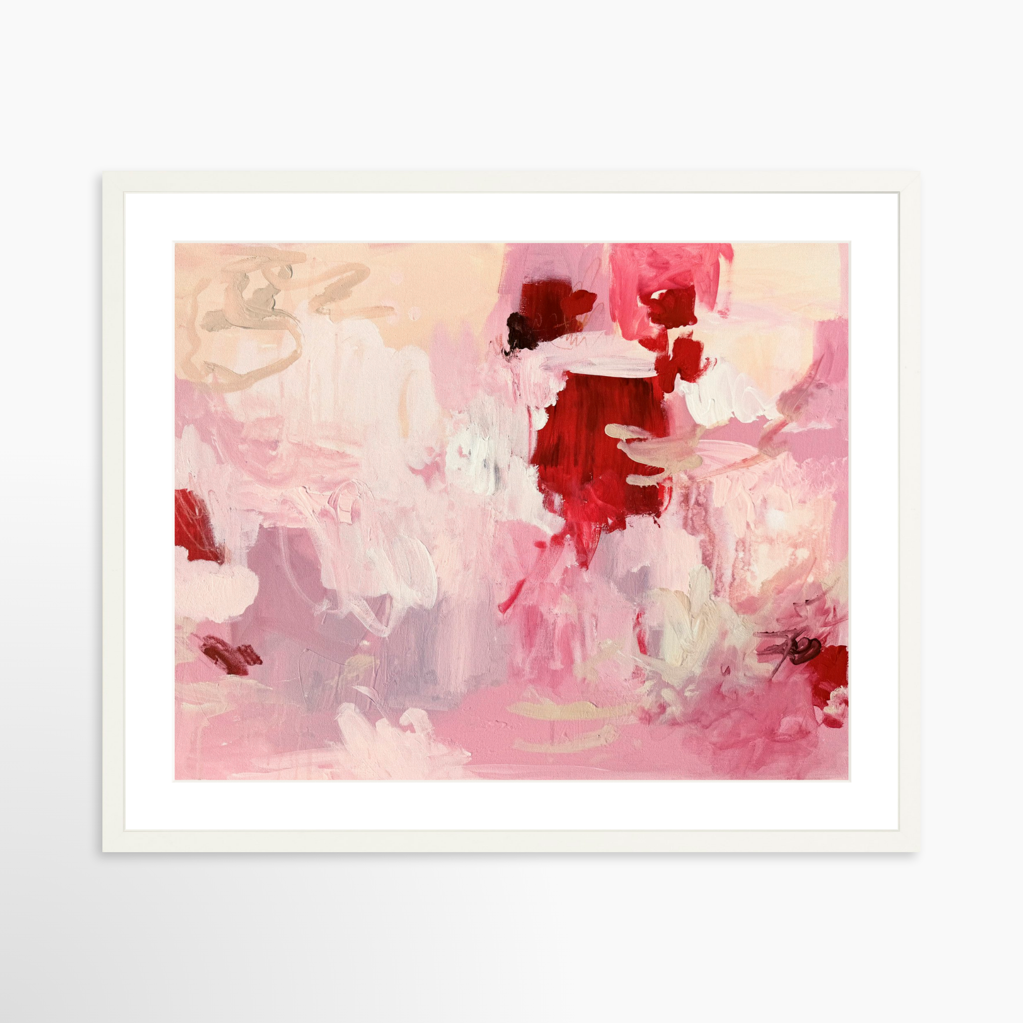 25x20 / White Frame + White Mat