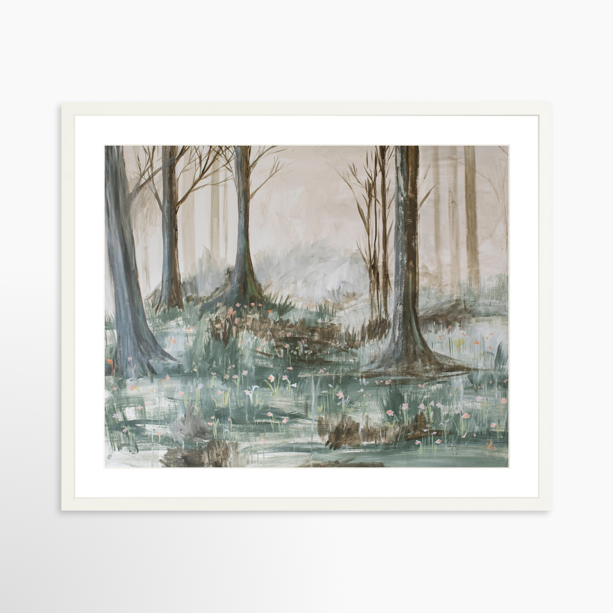 25x20 / White Frame + White Mat