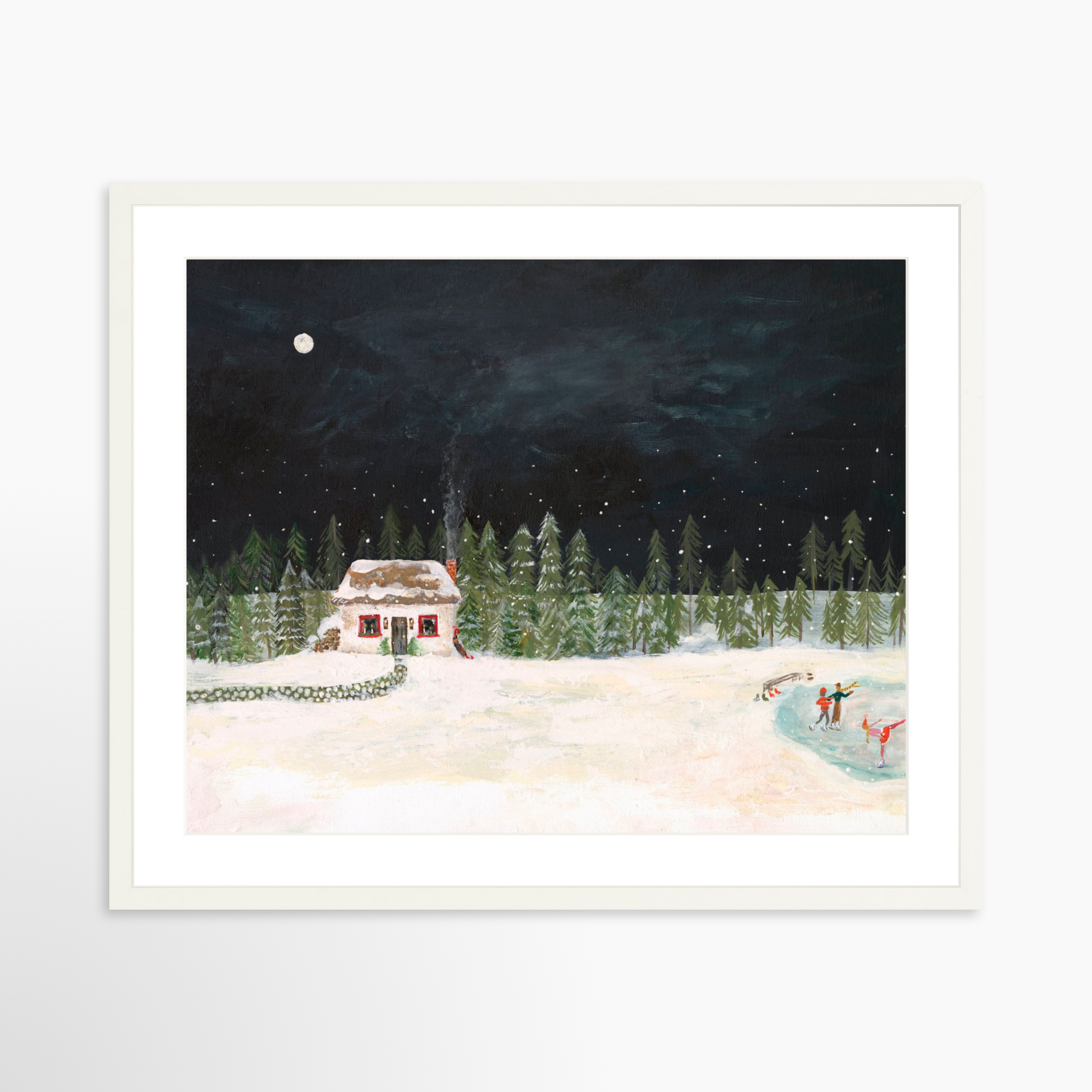25x20 / White Frame + White Mat