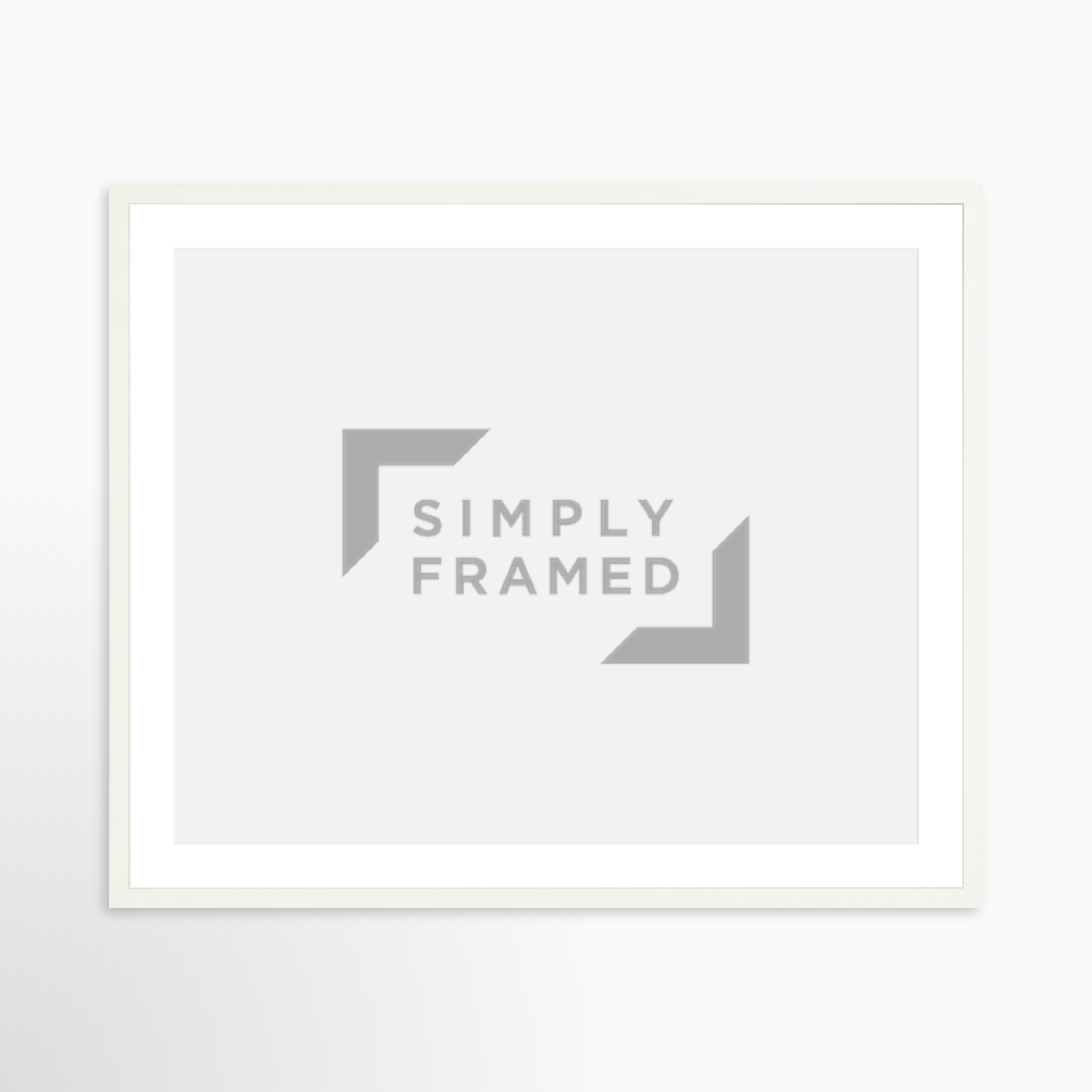 30x24 / White Frame + White Mat