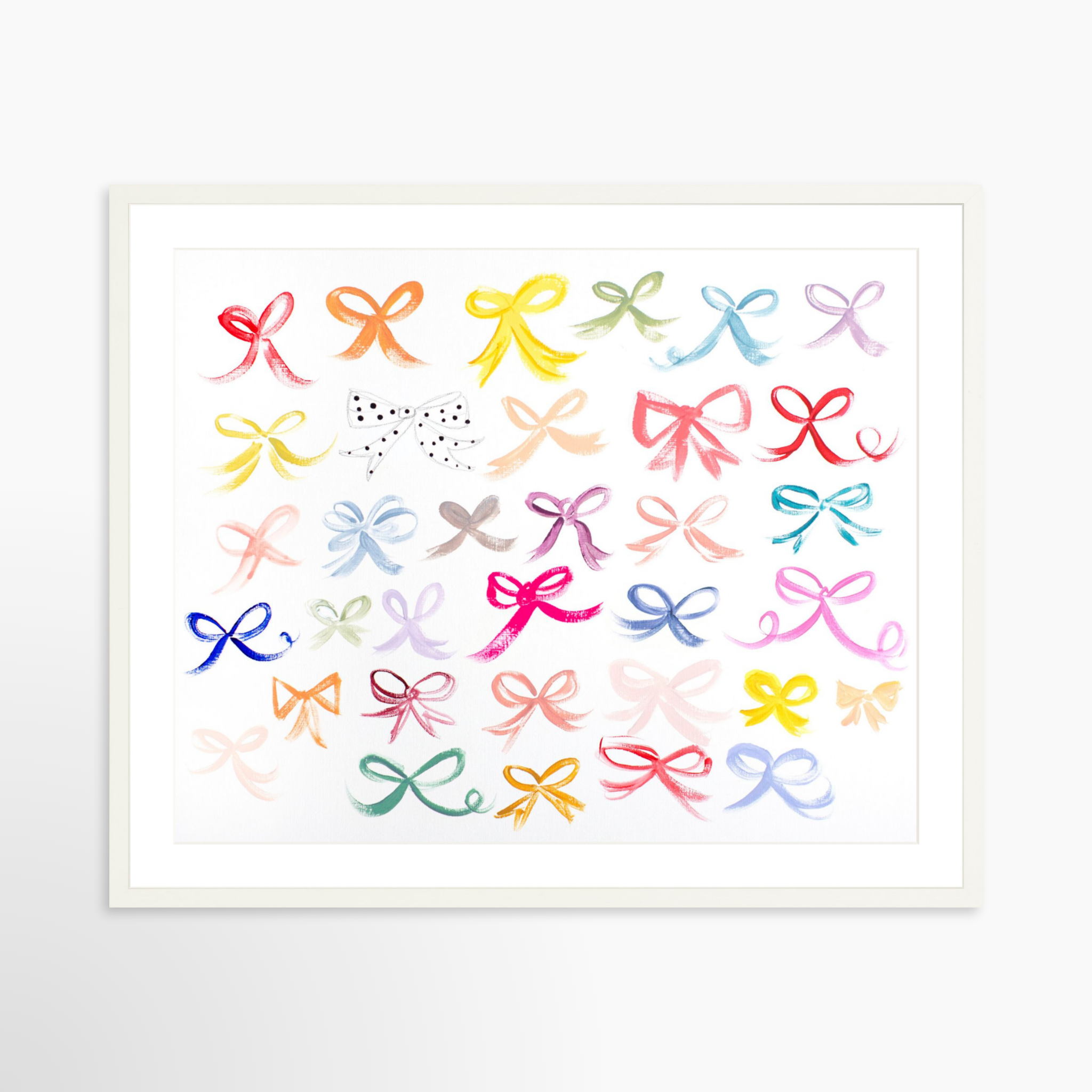 30x24 / White Frame + White Mat