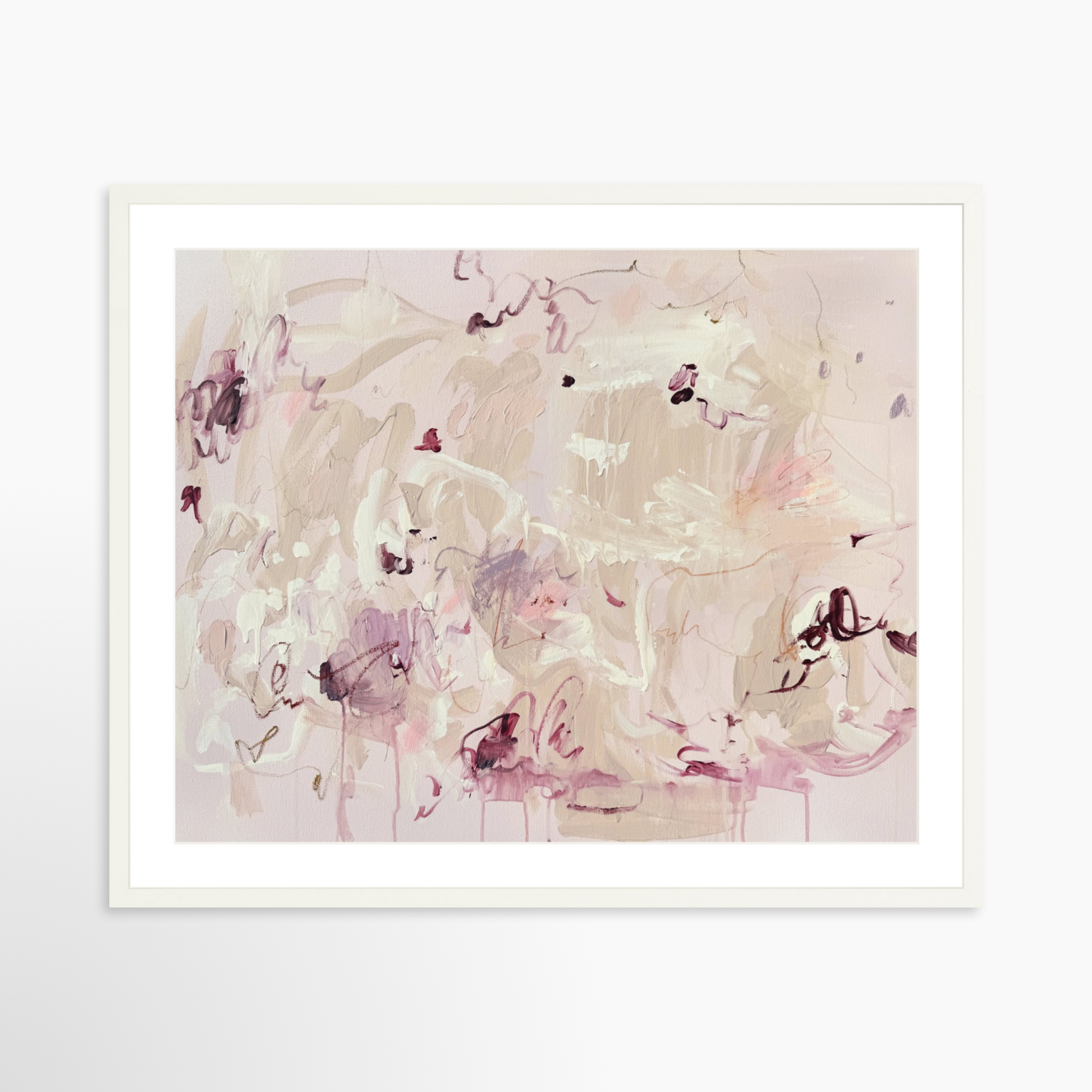30x24 / White Frame + White Mat