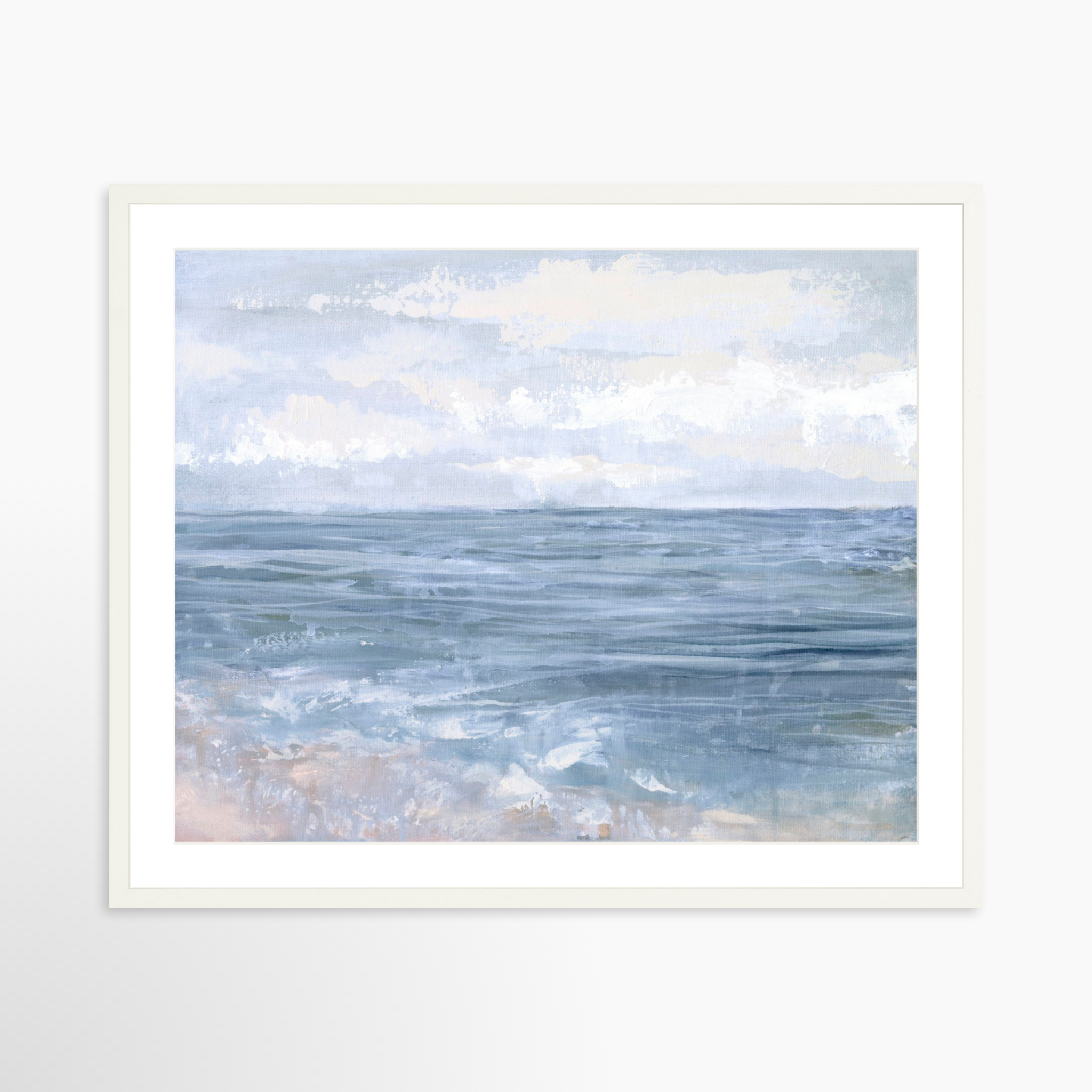30x24 / White Frame + White Mat