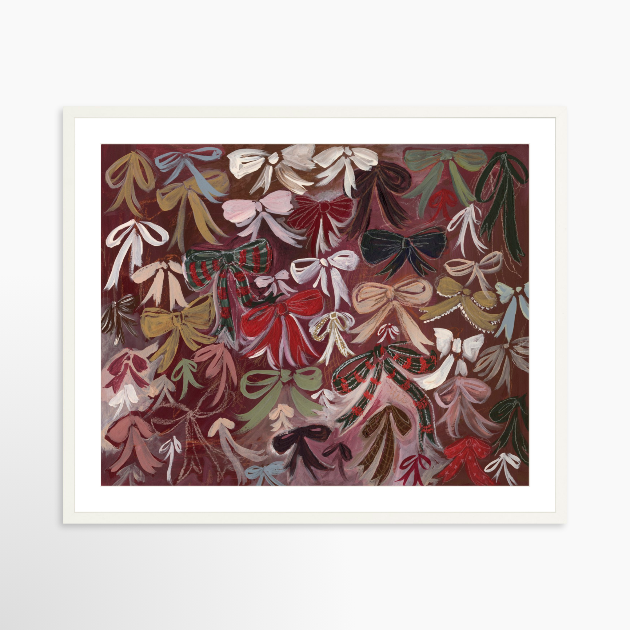 30x24 / White Frame + White Mat