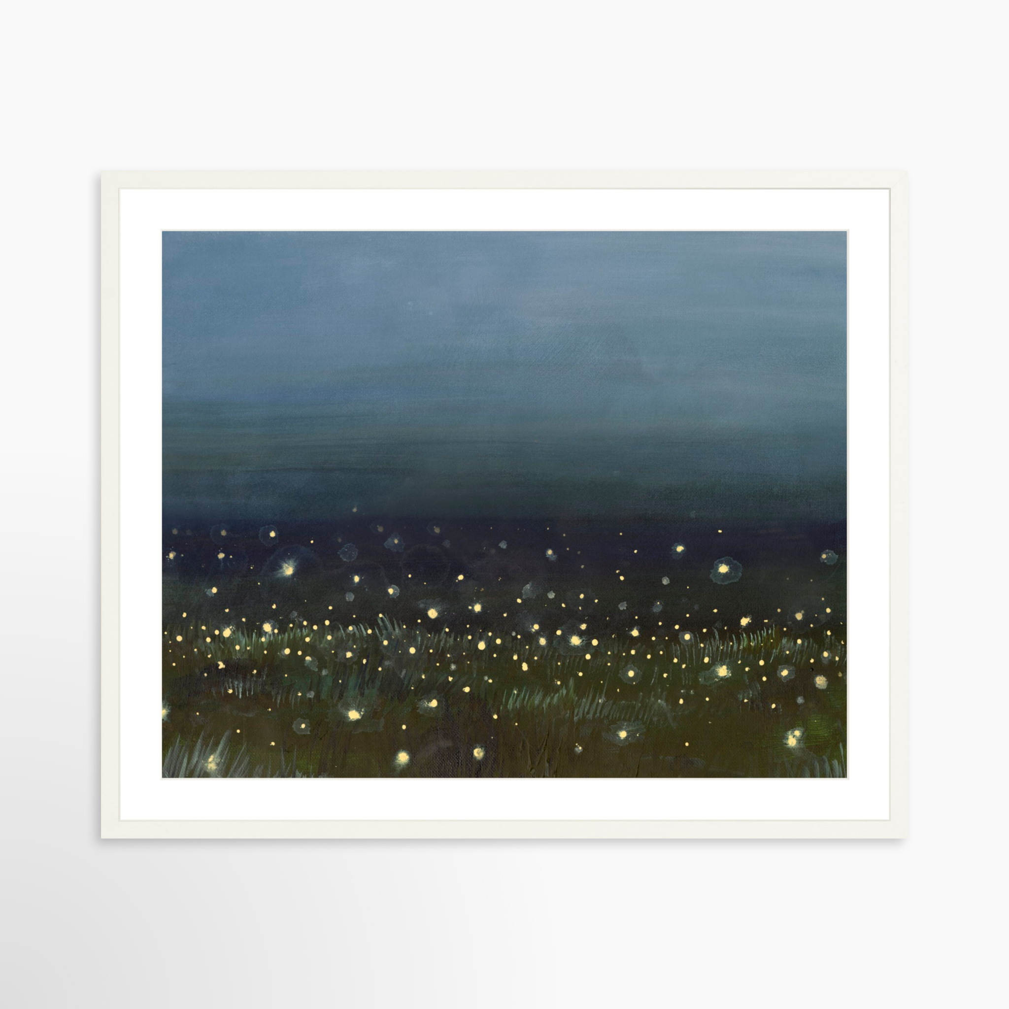 30x24 / White Frame + White Mat