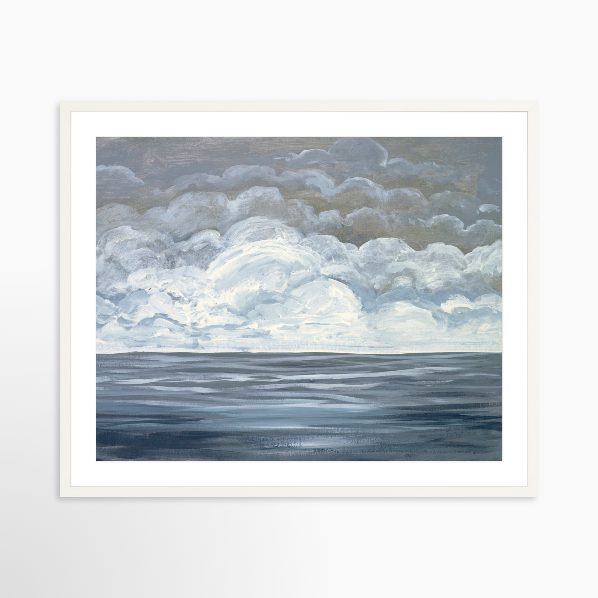 30x24 / White Frame + White Mat