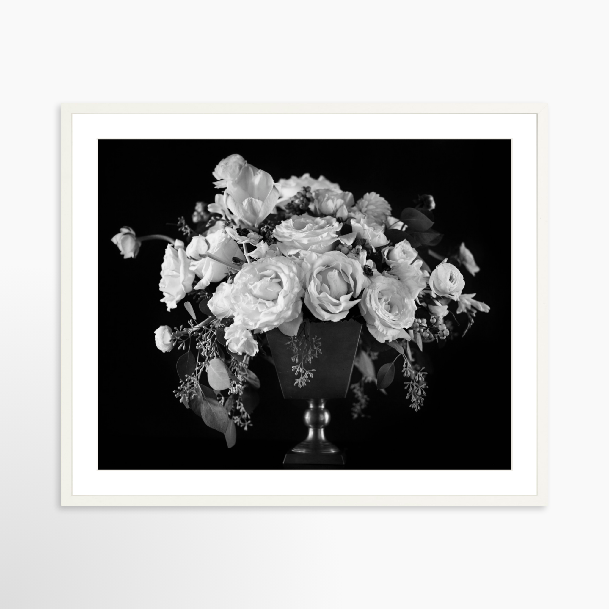 30x24 / White Frame + White Mat